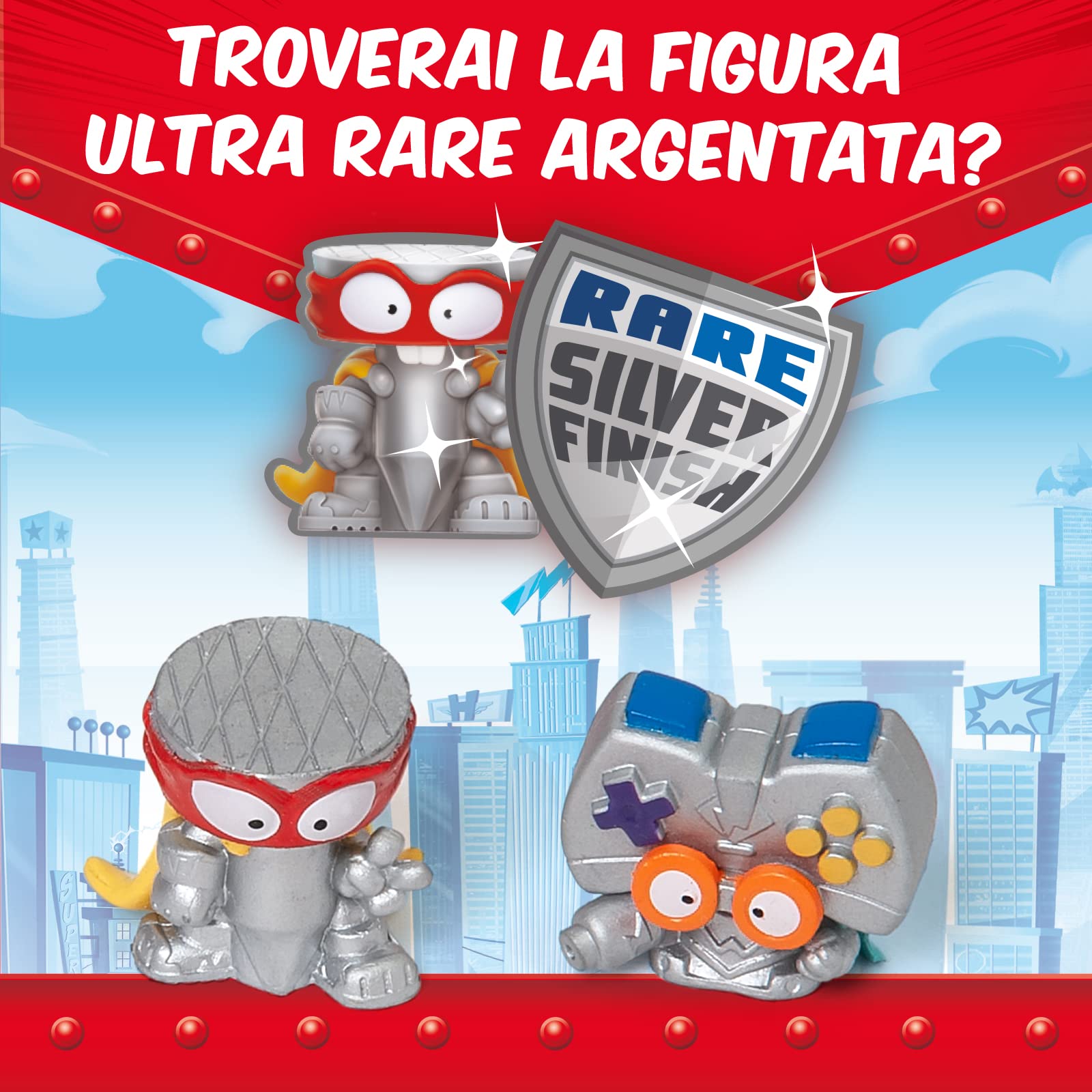 SuperThings Kazoom Kids Blister 4 personaggi capitano argentato con slider