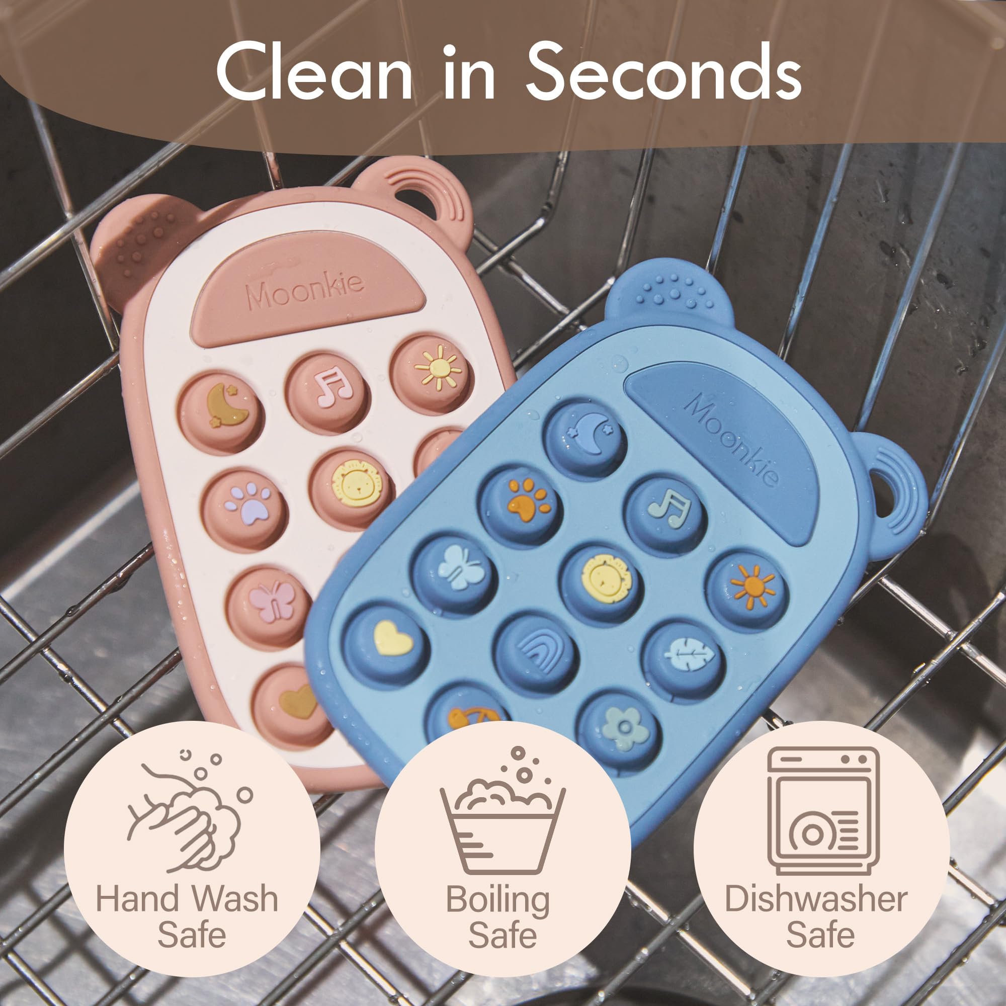 Moonkie Telefono Massaggiagengive Silicone Blush Sensoriale