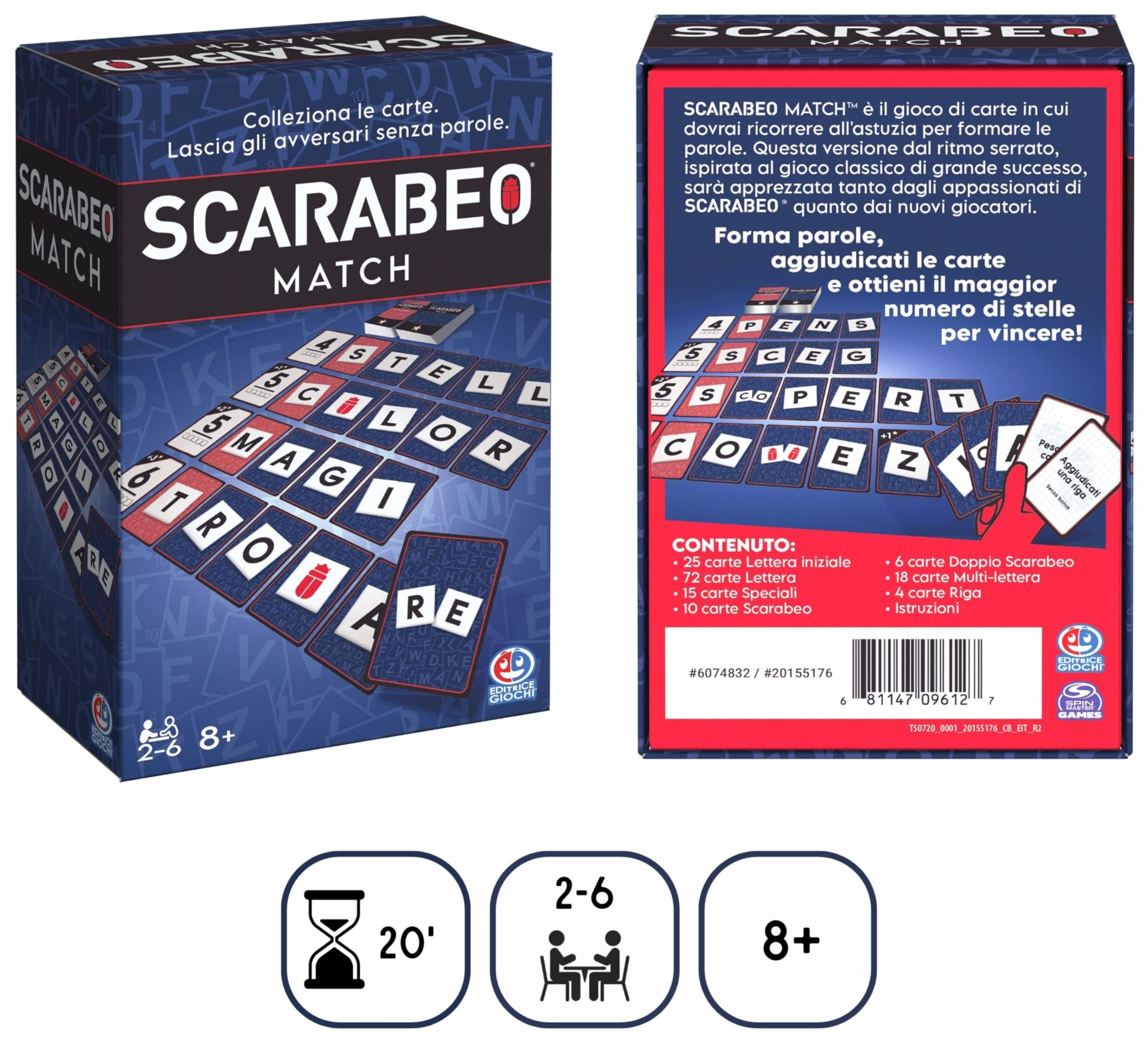 Spin Master Scarabeo Match gioco di carte 8+ anni