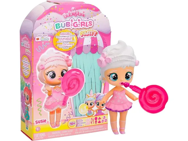 Bubiloons Bubigirls Susie bambola gonfia palloncini 12 accessori