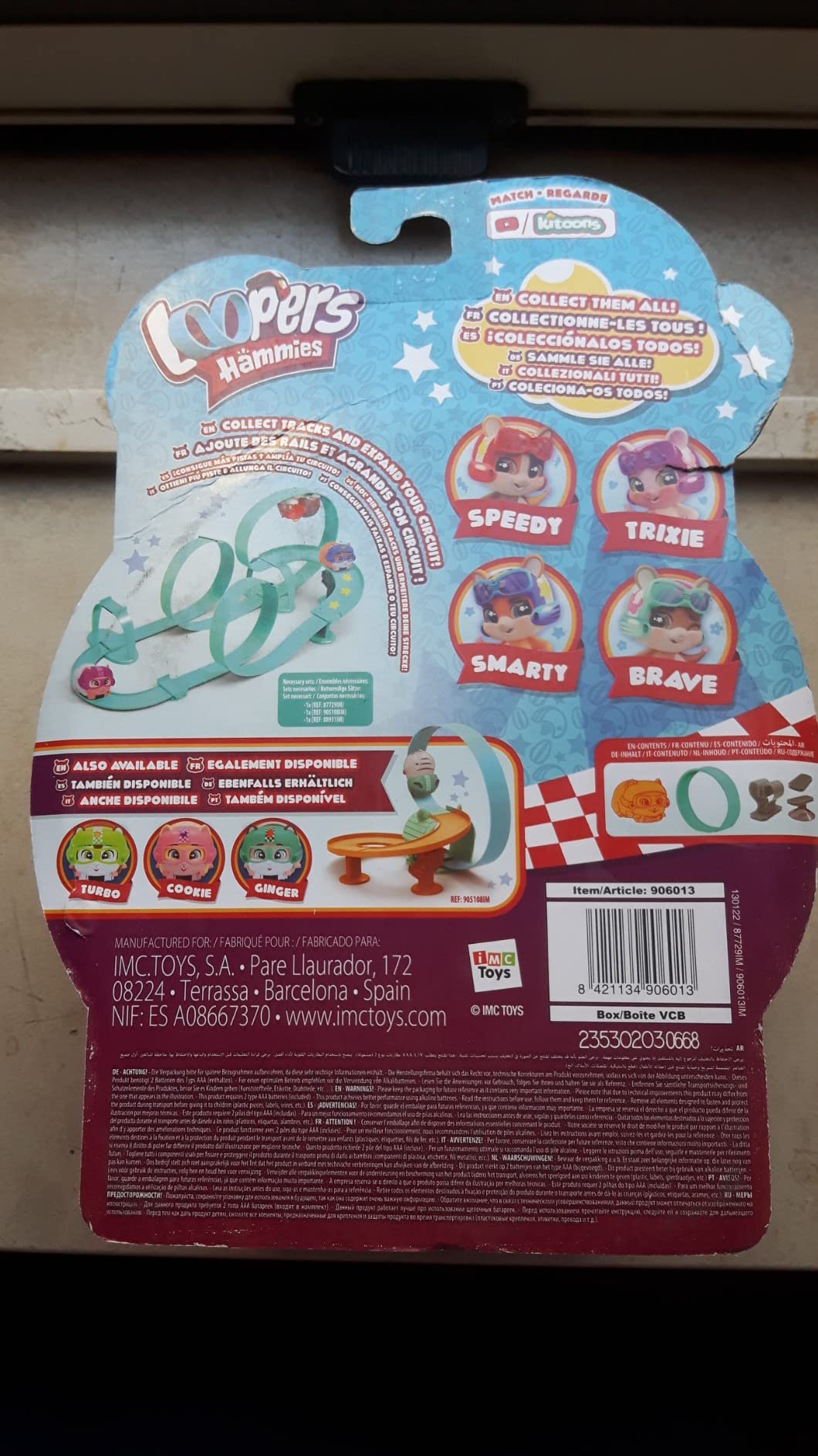 IMC Toys Loopers Hammies Speedy Criceto Interattivo Pista 3 Anni