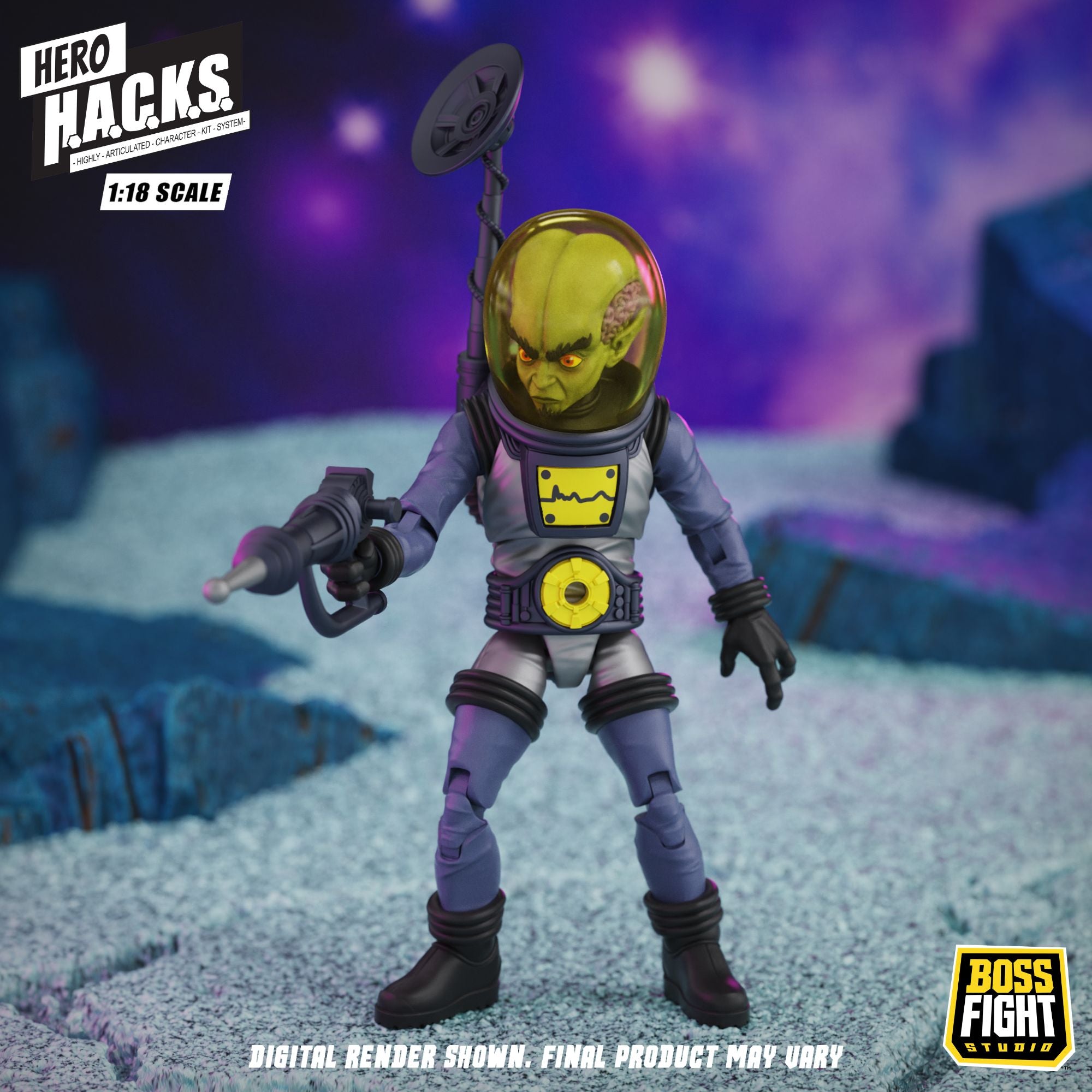 Boss Fight Hero Hacks Zarko action figure 4 pollici