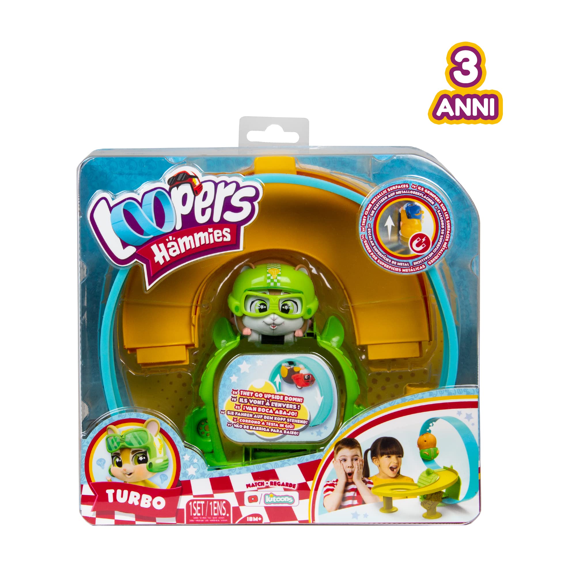 Imc Toys Loopers Hammies Turbo criceto interattivo pista