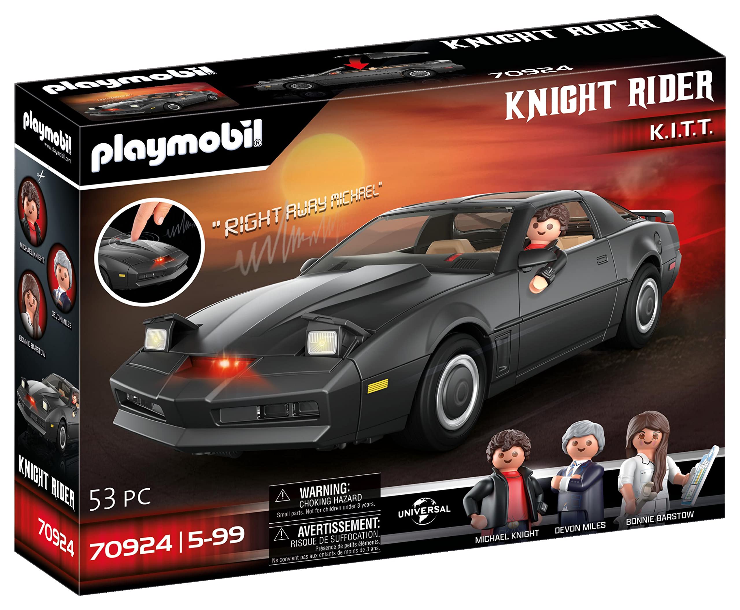 PLAYMOBIL Knight Rider 70924 K.I.T.T. auto luci e suoni