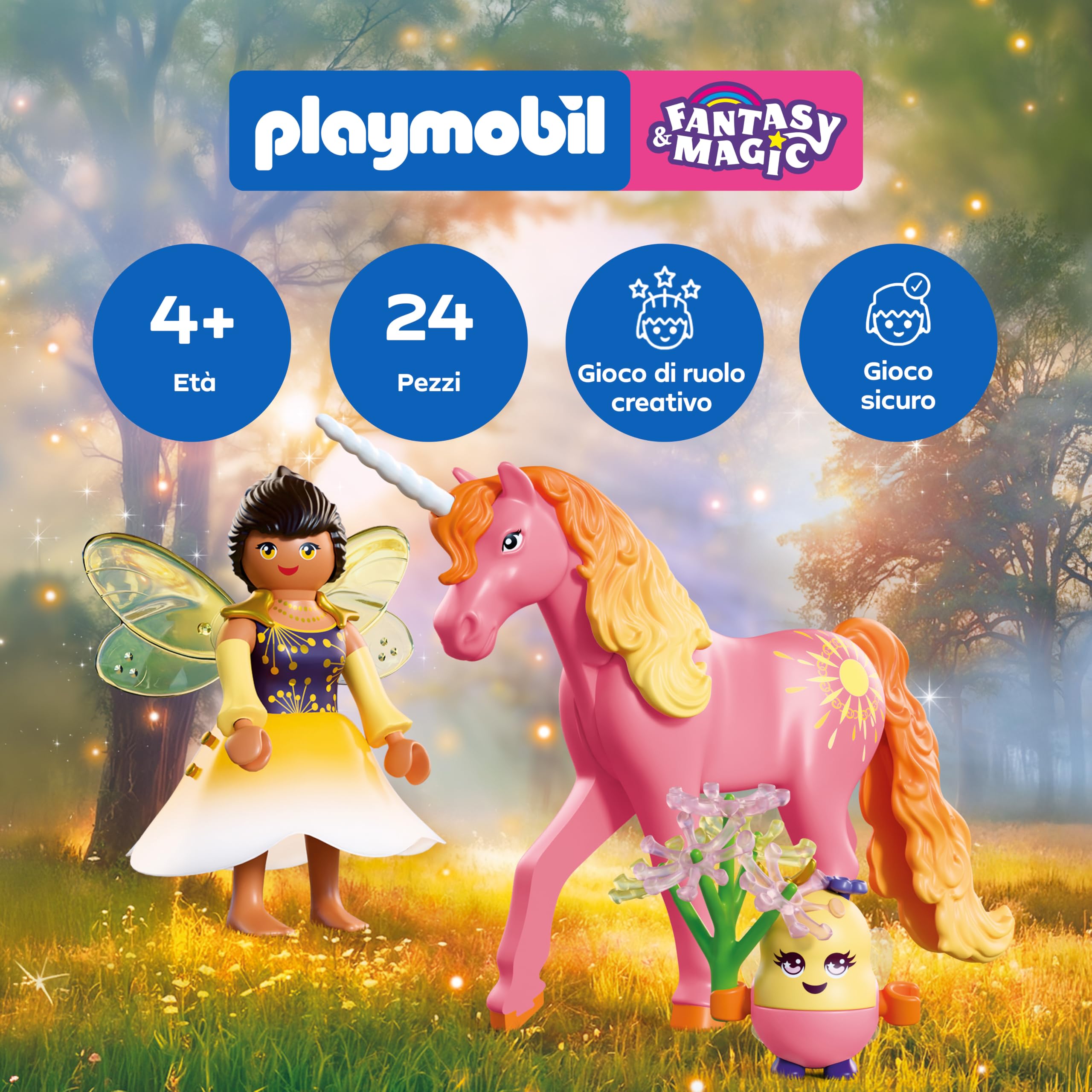 PLAYMOBIL Fantasy 72218 unicorno Rugiada con fata