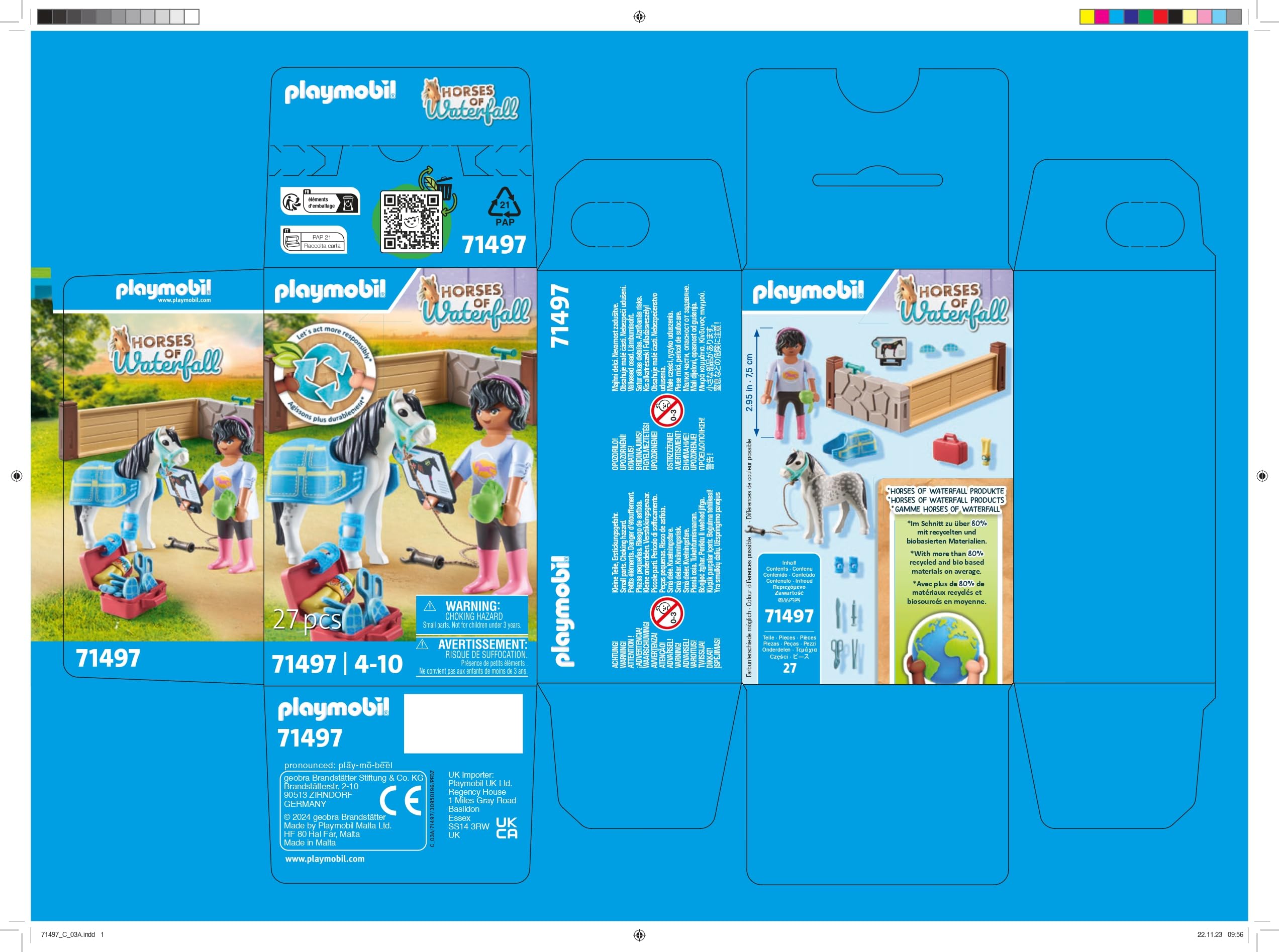 Playmobil Horses 71497 Veterinaria Cavalli playset 27 pezzi