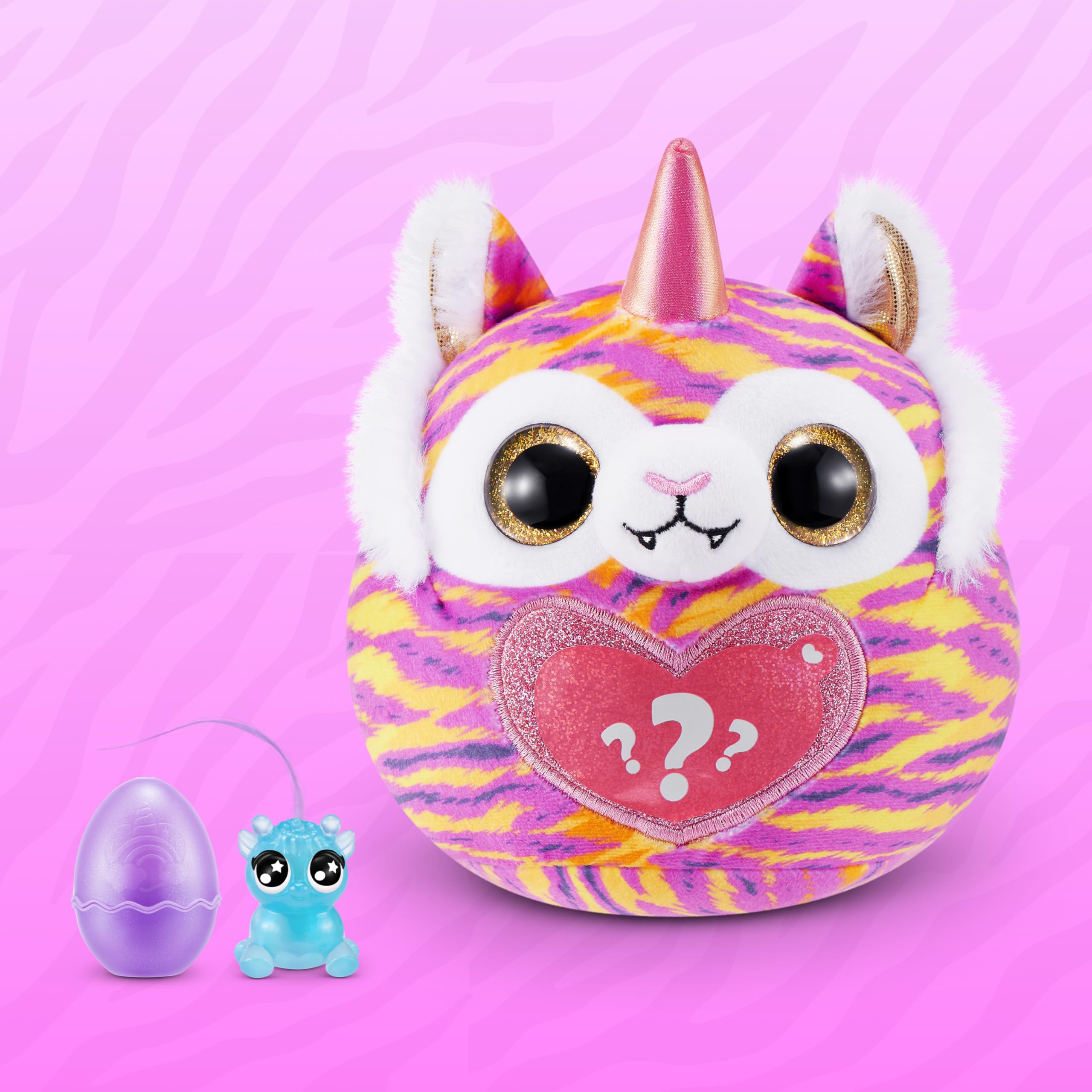 Rainbocorns Wild Heart Surprise Tigre peluche rosa uovo