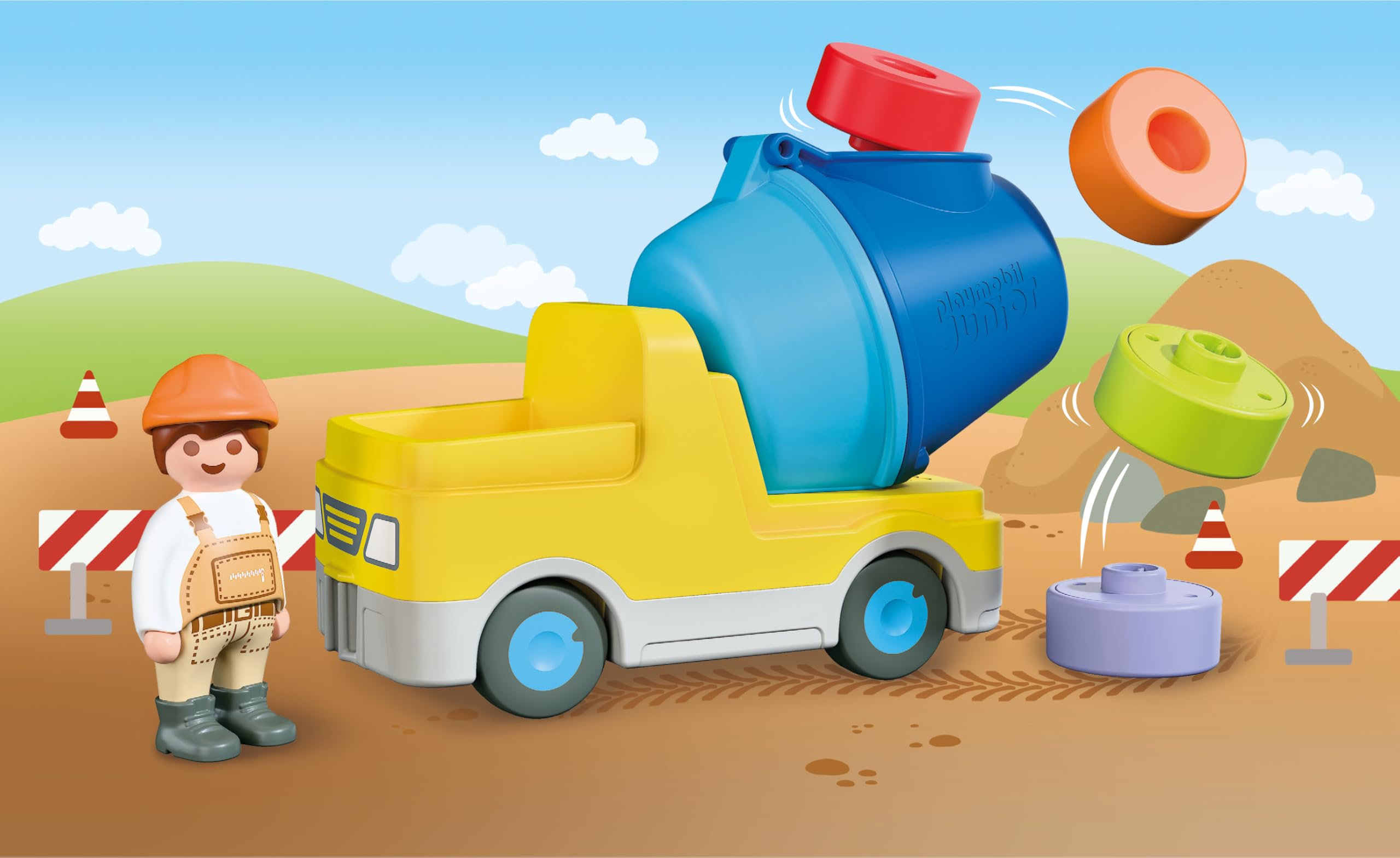 Playmobil Junior 72083 betoniera cantiere da 1 anno