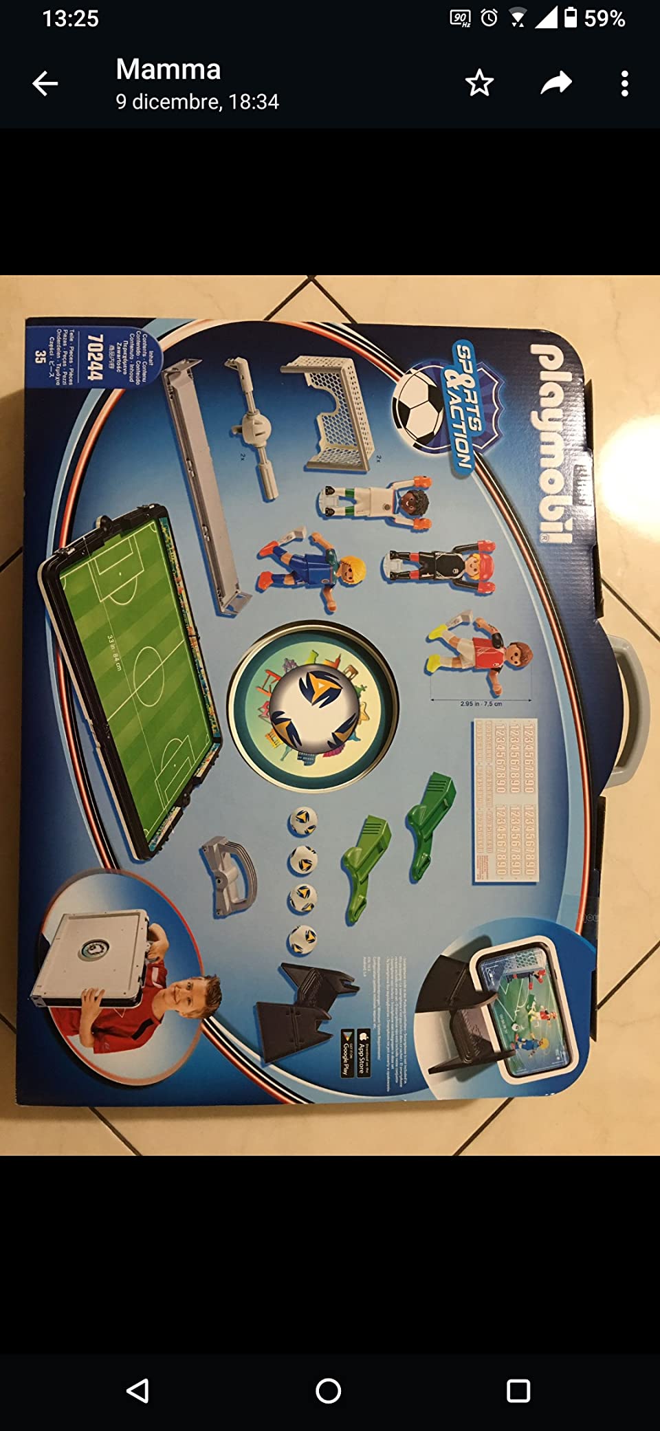 PLAYMOBIL Sports 70485 calciatore Italia con pallone 5 anni