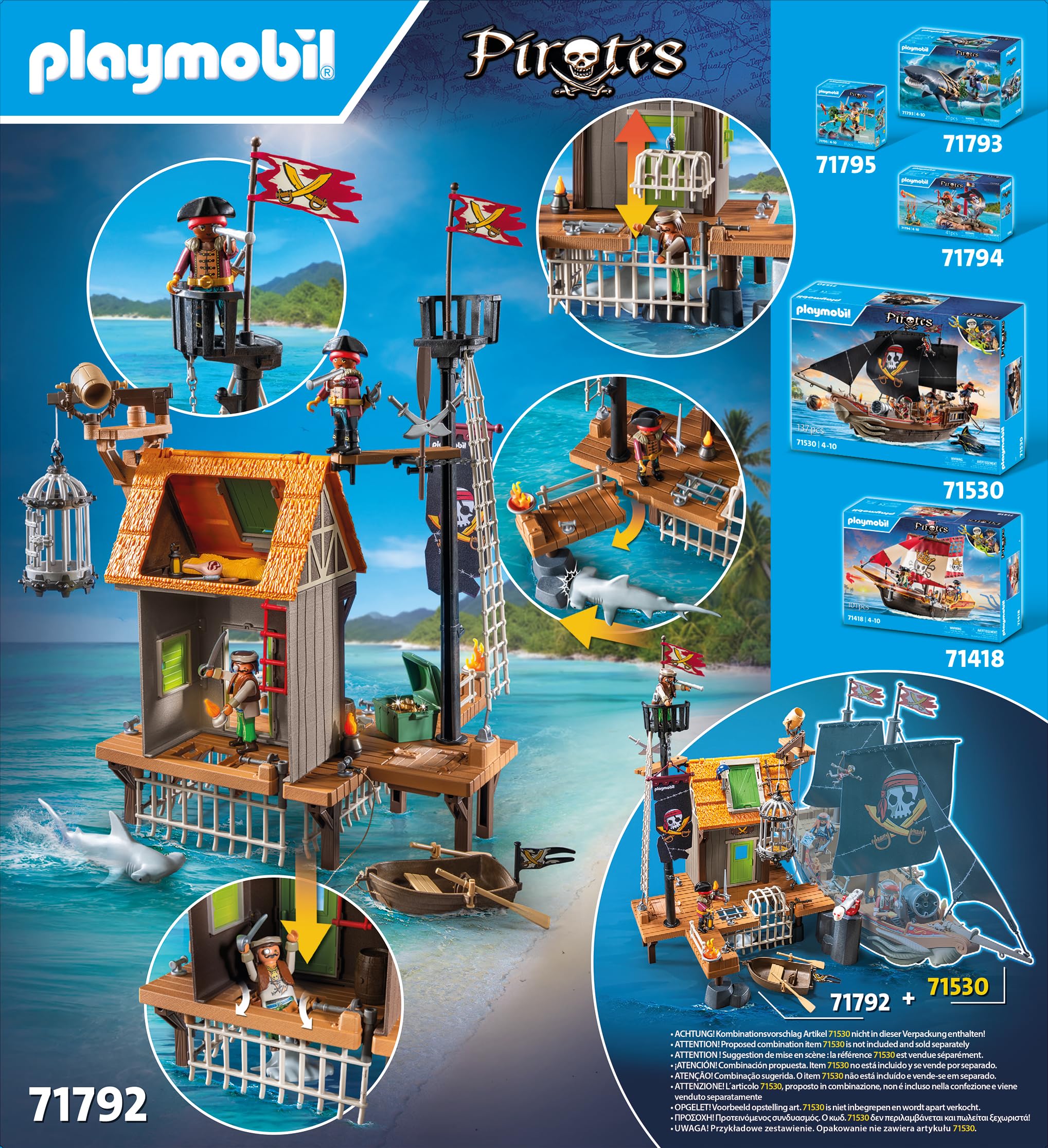 Playmobil Pirates approdo pirati 71792 playset prigione