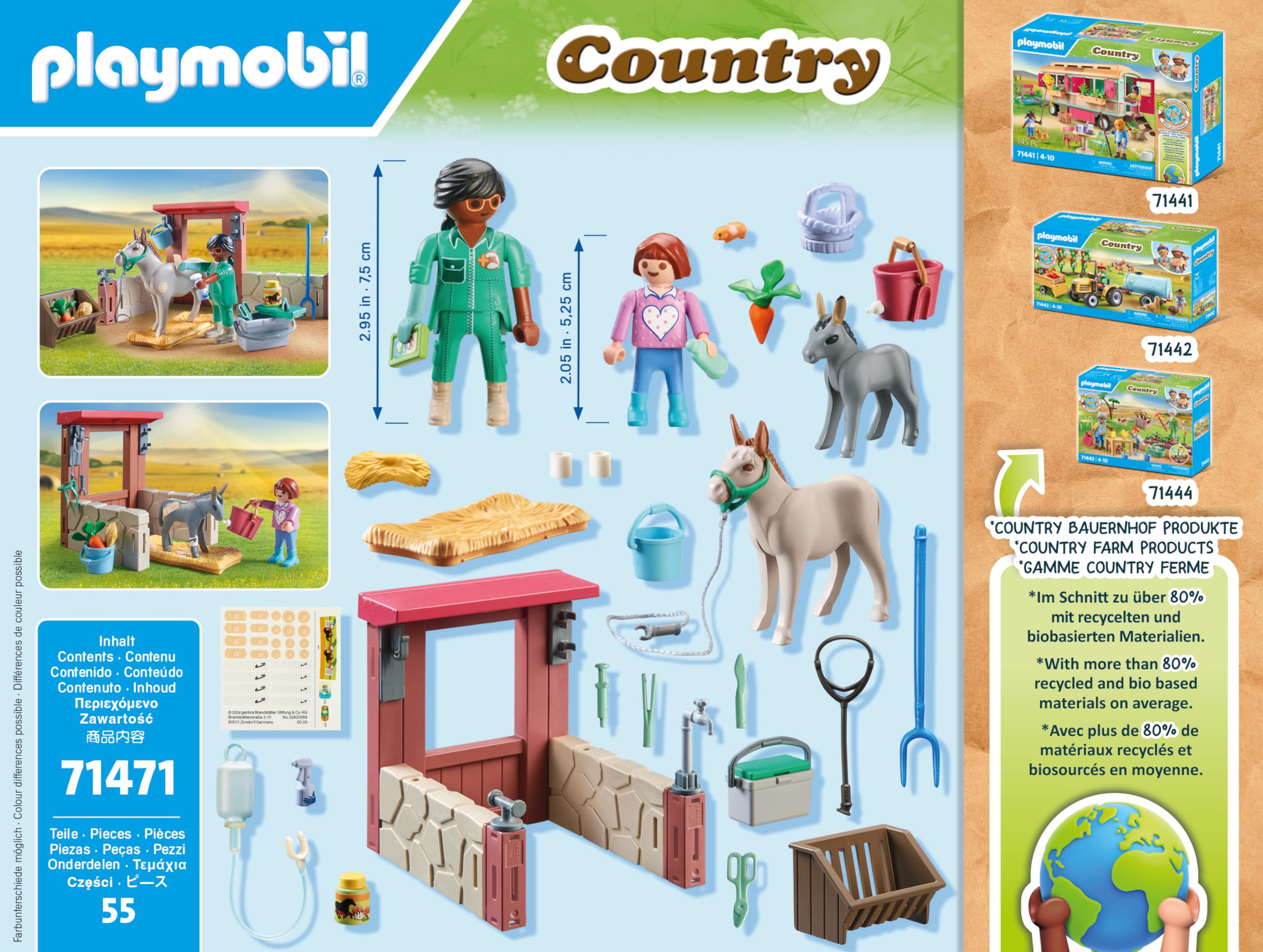 PLAYMOBIL Country visita veterinaria per asini starter pack