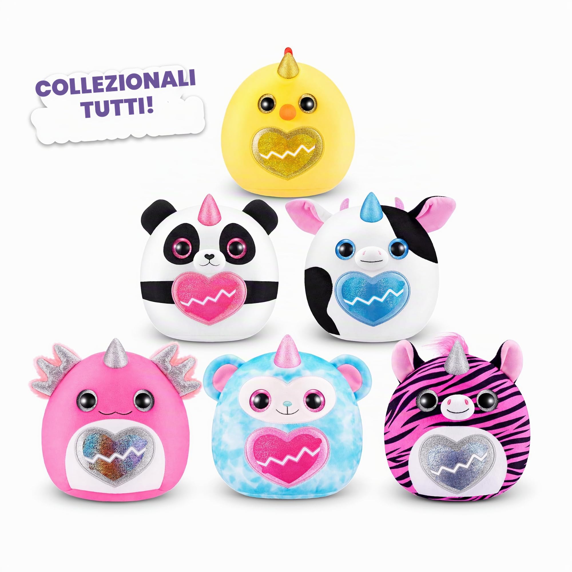 Rainbocorns Eggzania Mini Mania Cow mucca peluche 10 sorprese