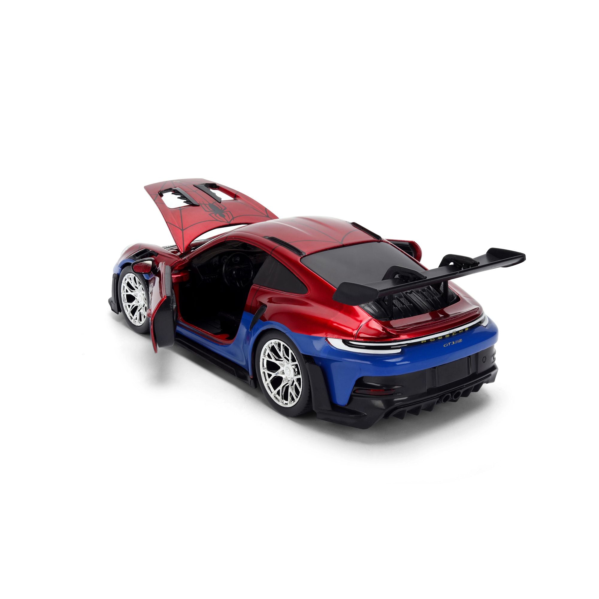 Jada Marvel Porsche 911 GT3 RS Spider-Man auto 1/24 die-cast
