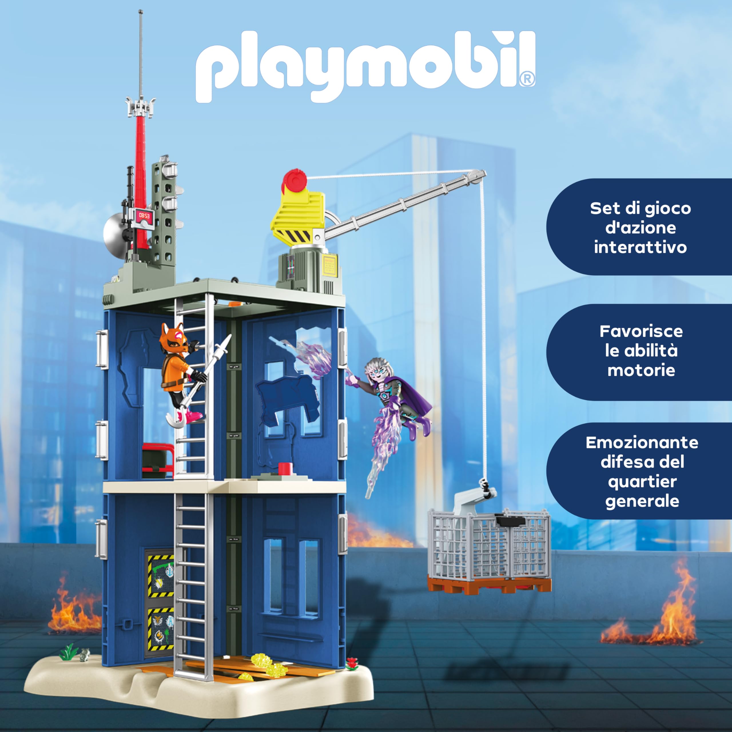 PLAYMOBIL Heroes 72022 Duello alla Torre degli Eroi con Verricello