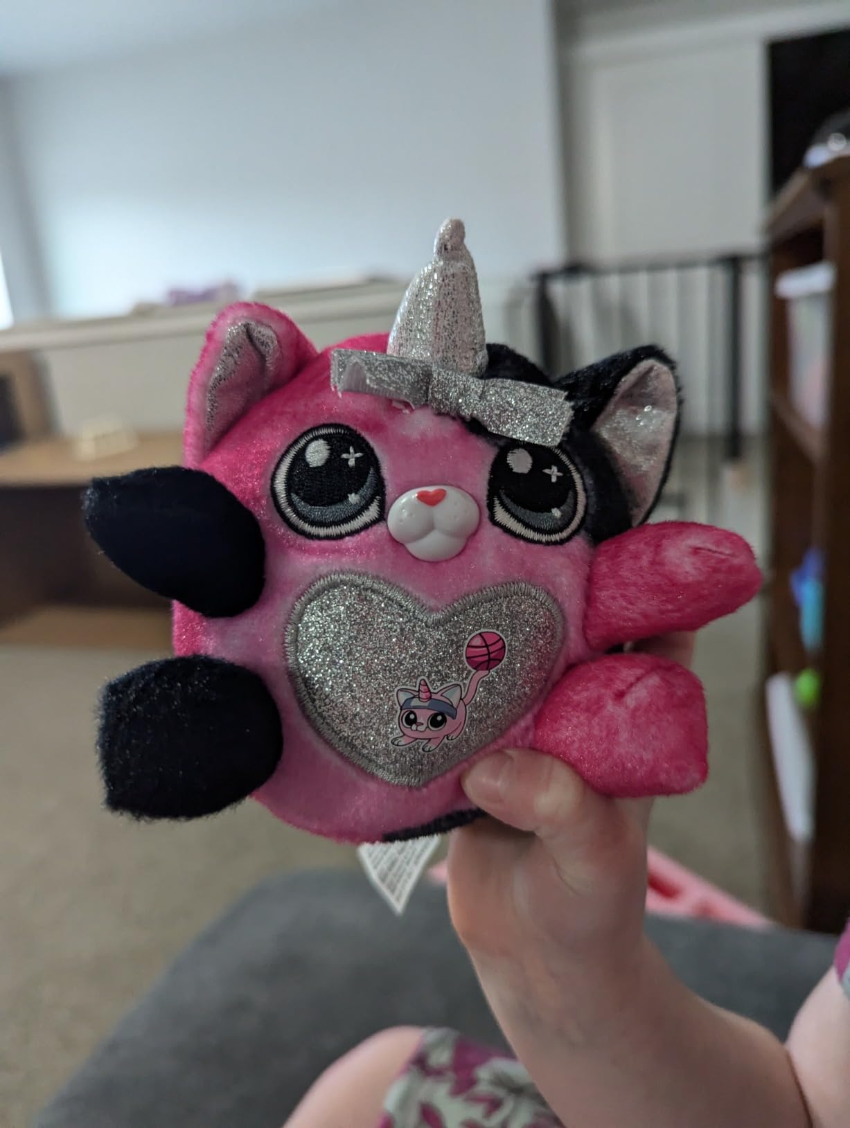 Rainbocorns Kittycorn Chinchilla Cat peluche con occhi luminosi