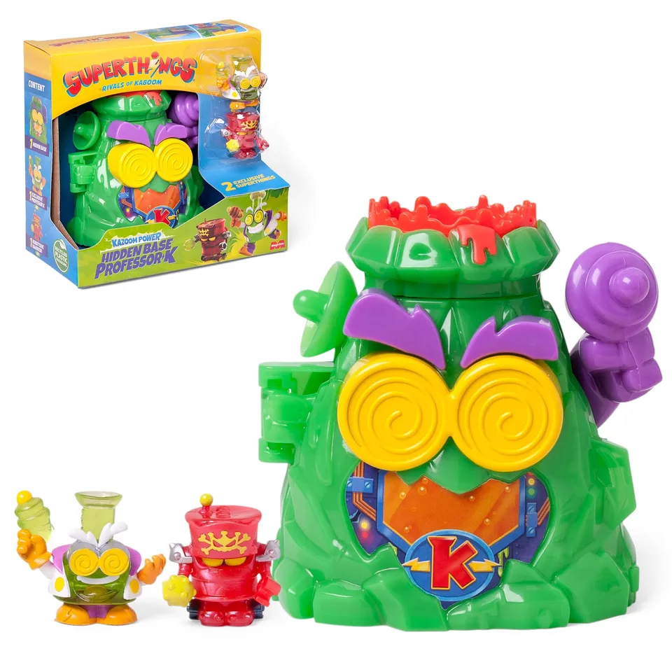 Superthings Kazoom Power Base Professor K playset vulcano