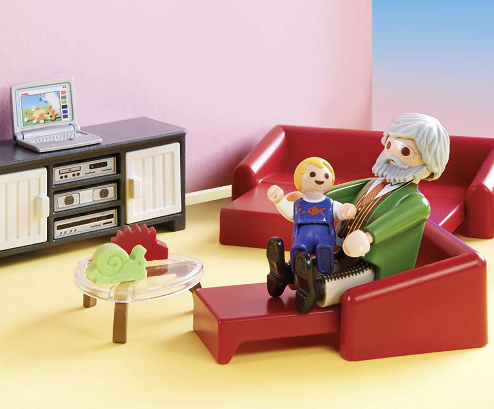Playmobil Dollhouse 70207 soggiorno con camino playset 36 pezzi