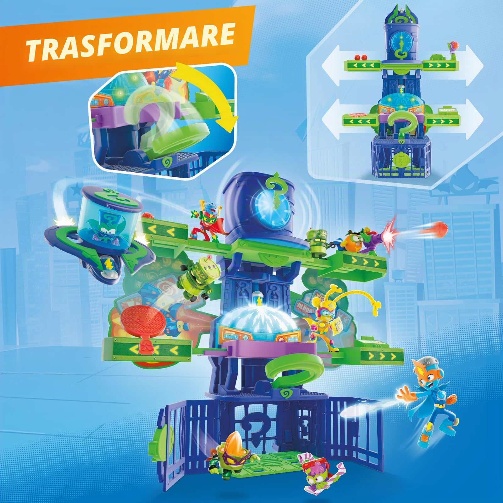 Superthings Kazoom Power Torre Enigma playset con luci