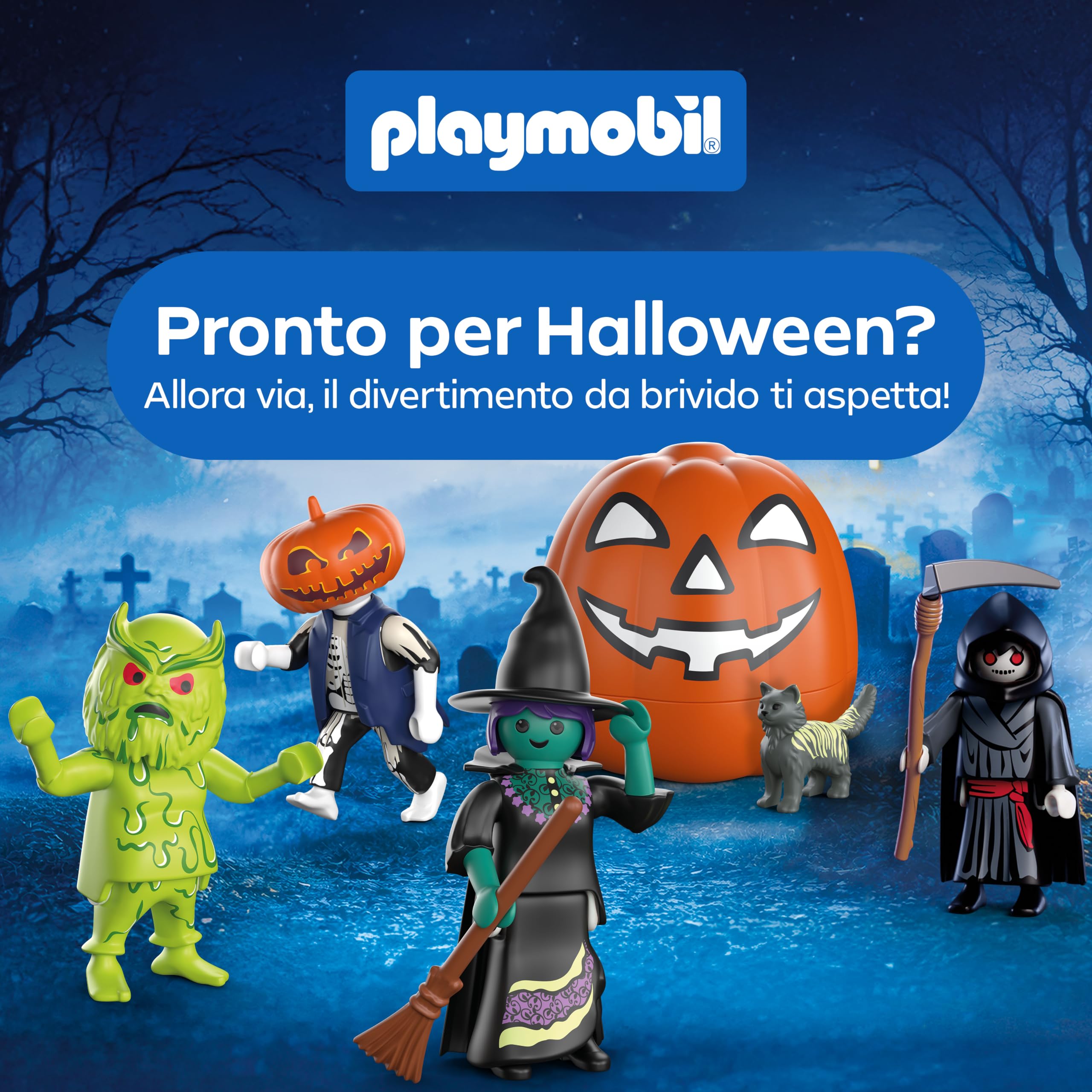 PLAYMOBIL Fantasy 72358 zucca Halloween testa di zucca luminosa