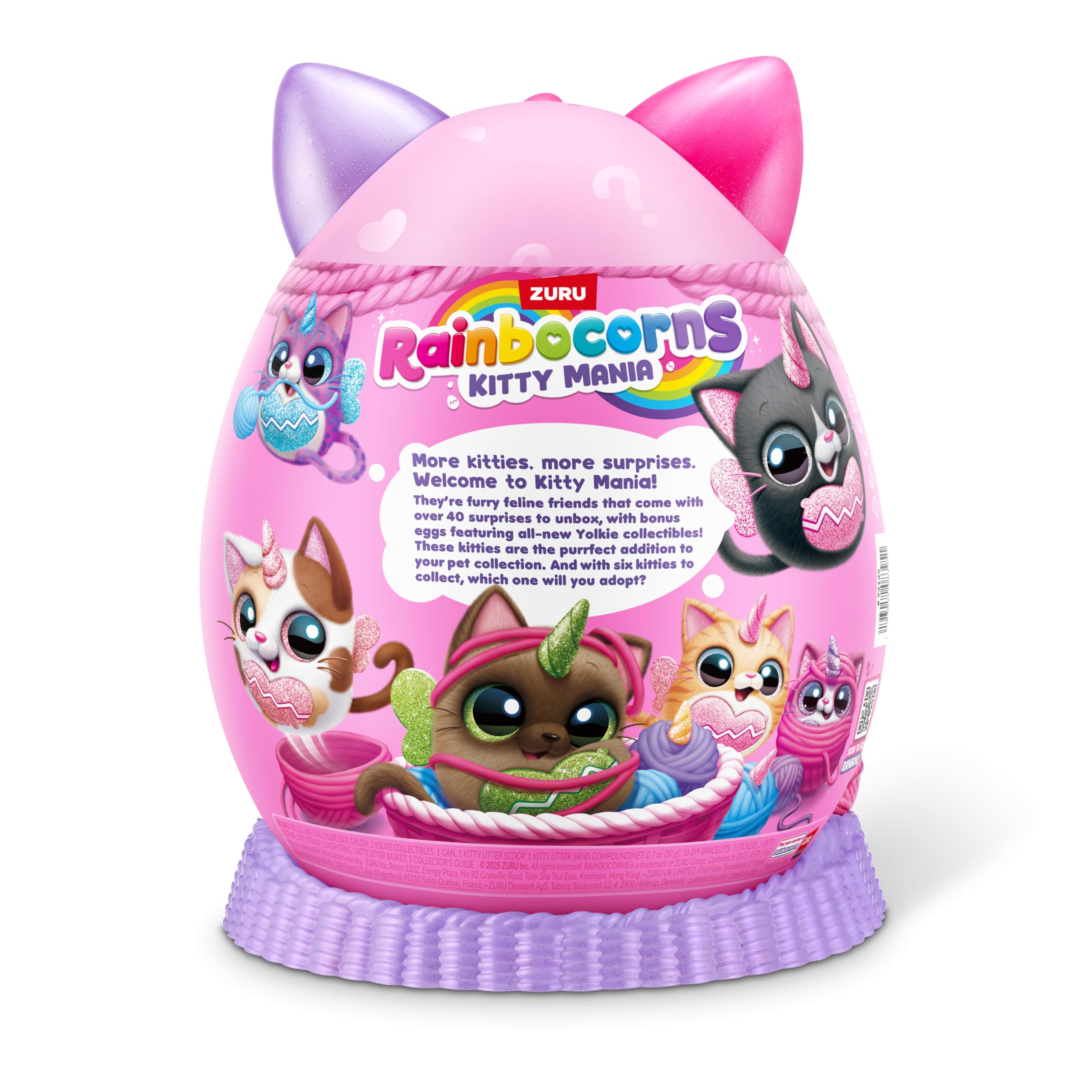 Rainbocorns Kitty Mania peluche gatto sorpresa Rosa