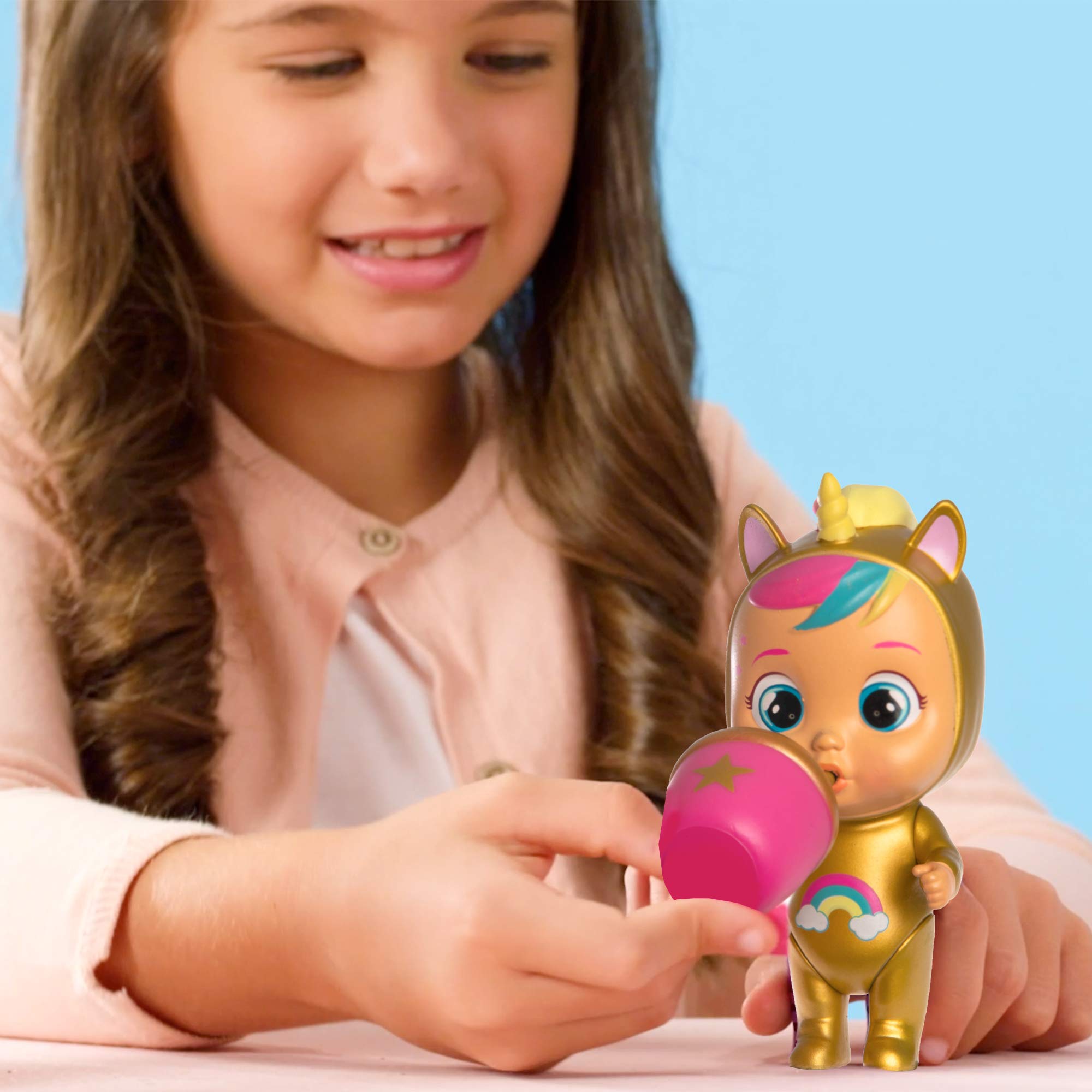 Cry Babies Magic Tears Golden mini bambola casetta oro 13 cm
