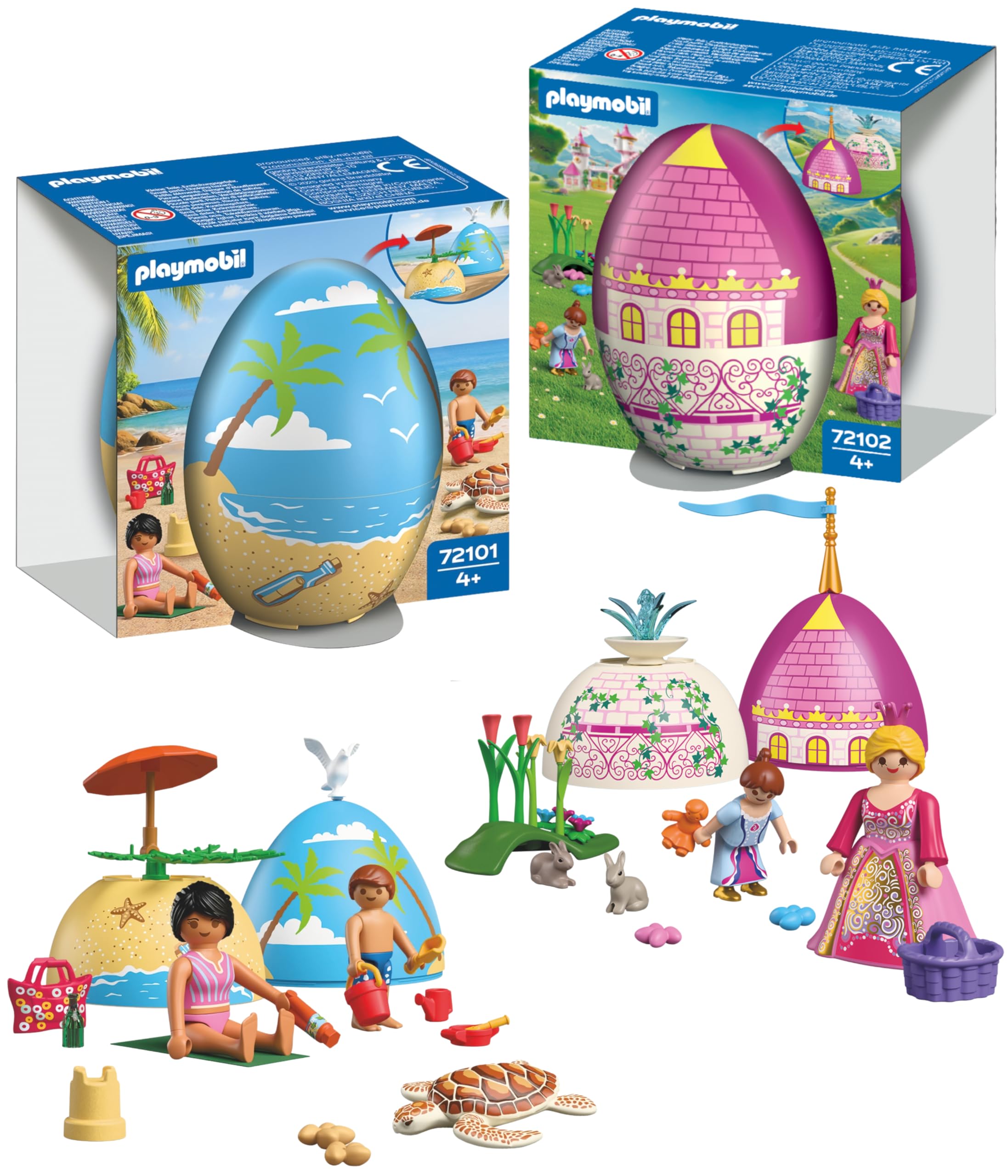 Playmobil 210448 principessa e spiaggia 2 uova sorpresa
