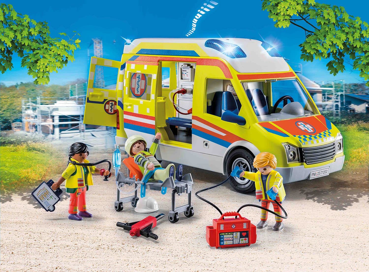 PLAYMOBIL City Life 71202 Ambulanza Giocattolo con Luci e Suoni