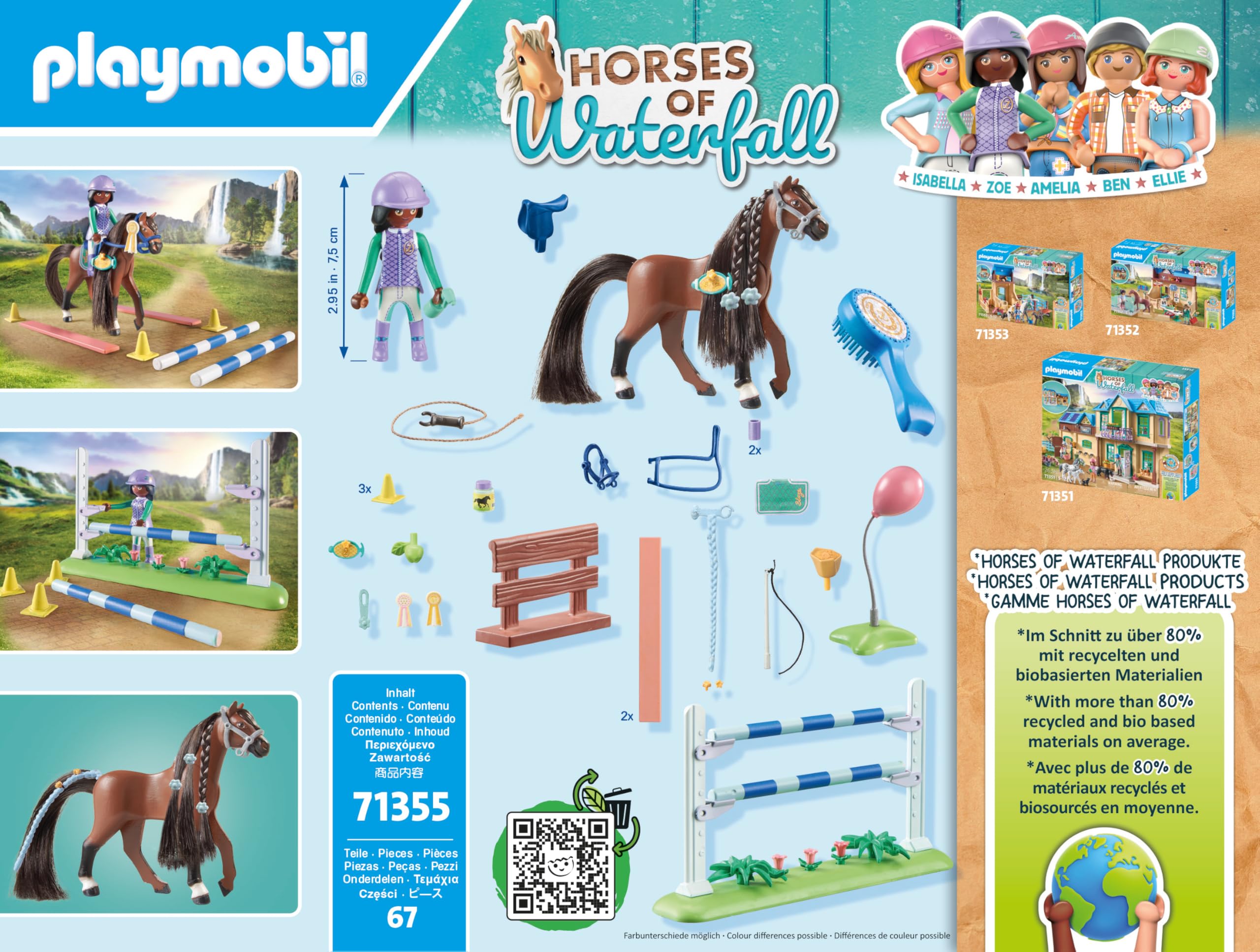 Playmobil Horses of Waterfall 71355 percorso ostacoli torneo Zoe