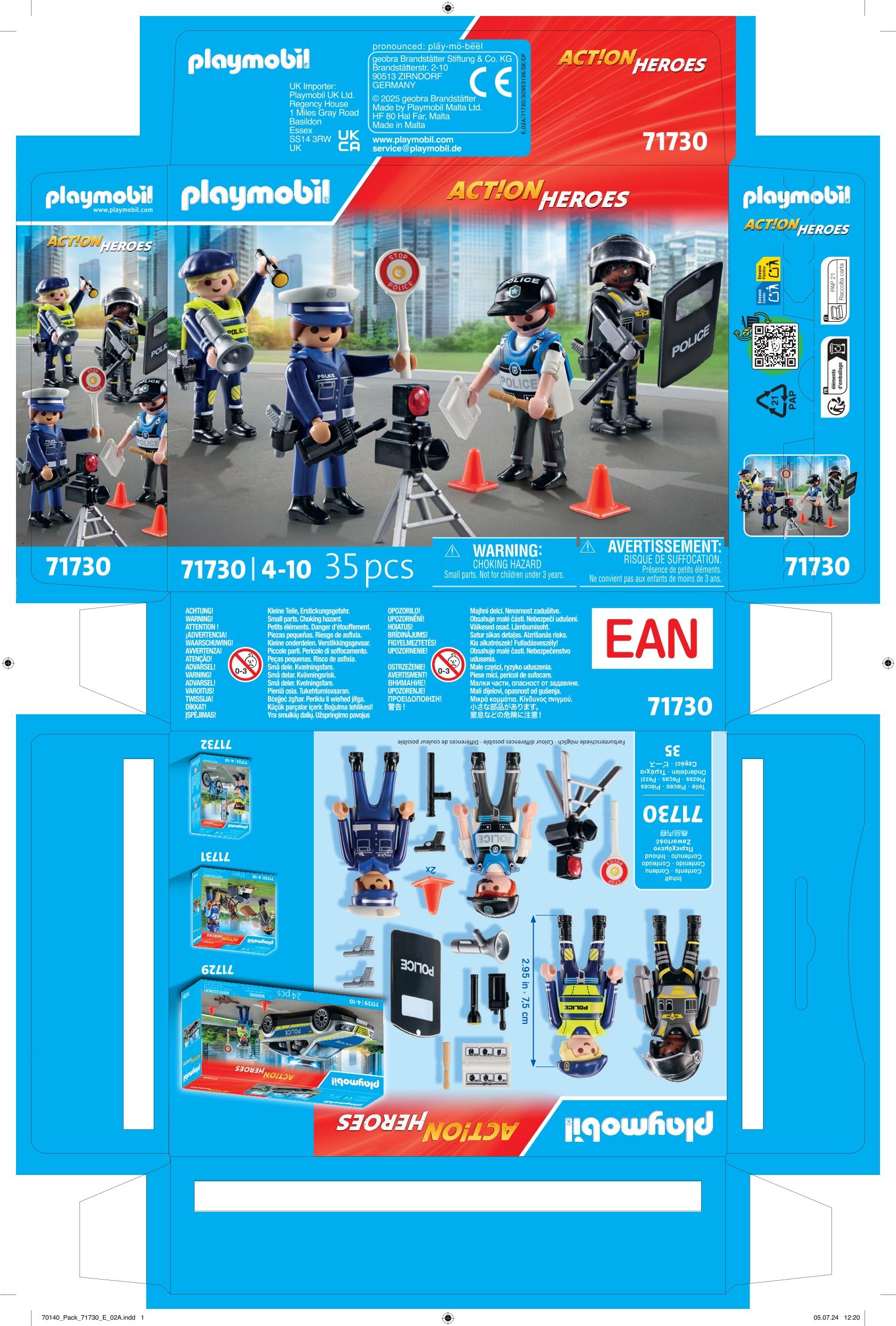 Playmobil Action Heroes 71730 Set Personaggi Polizia