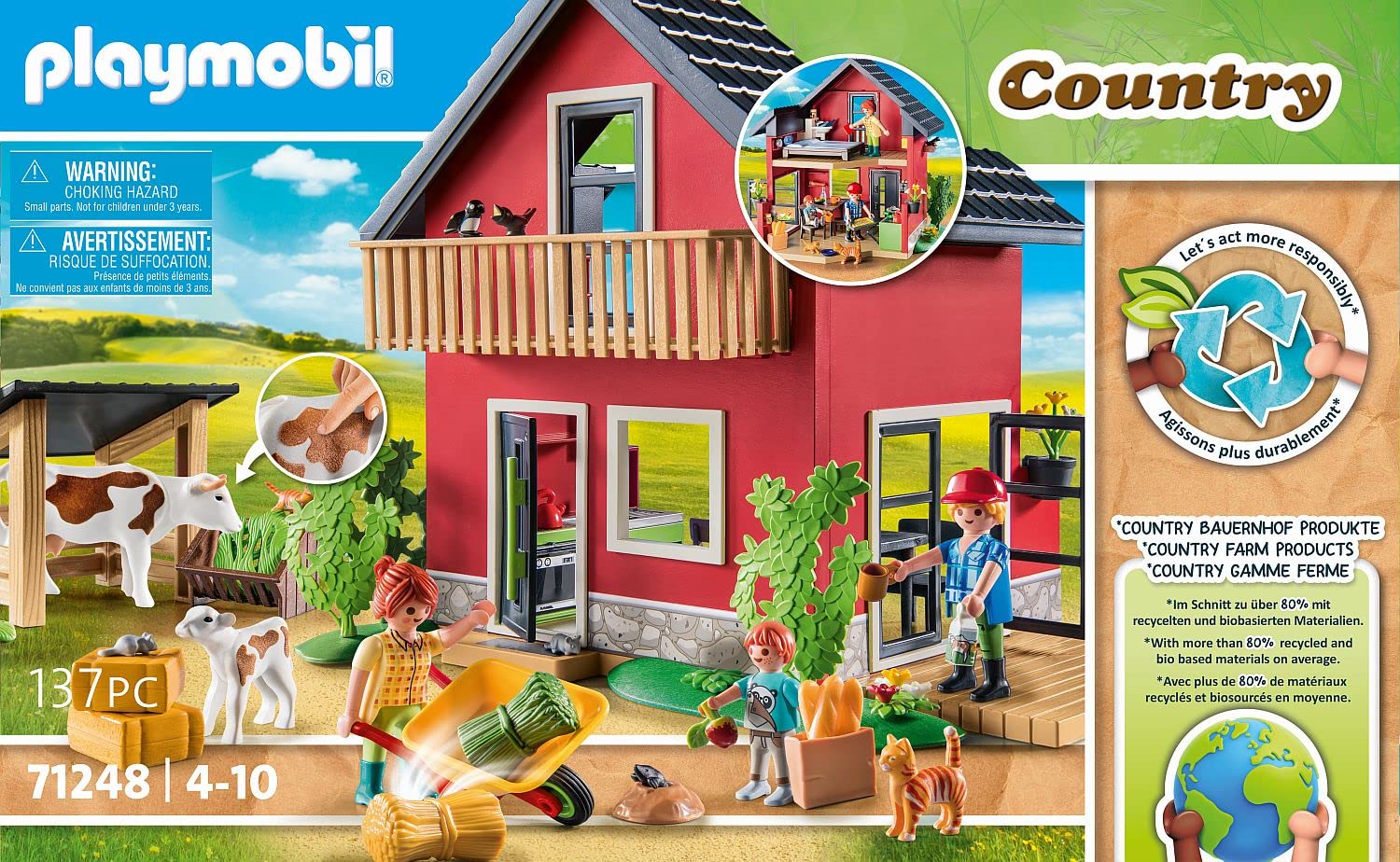 Playmobil Country 71248 piccola fattoria con animali