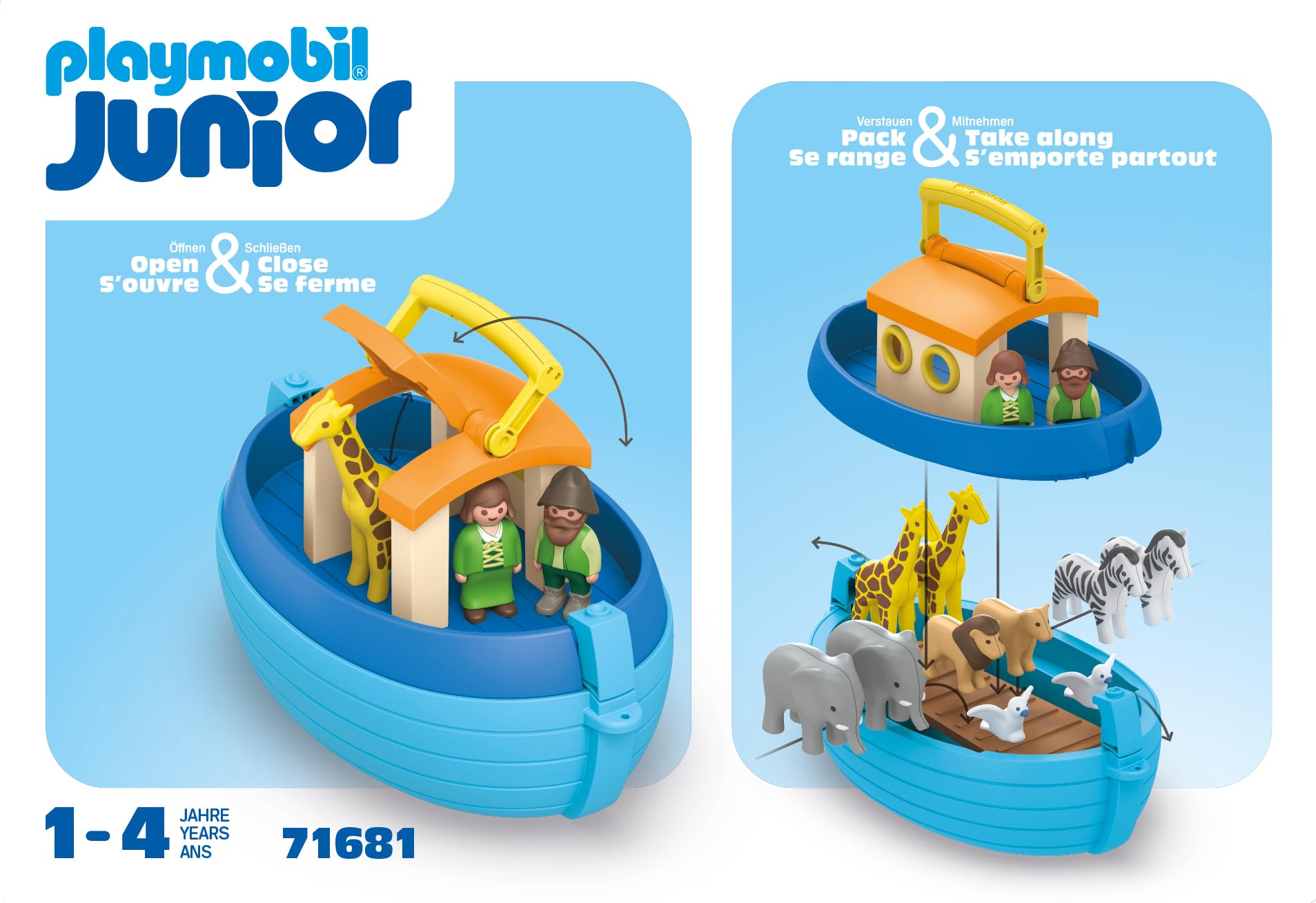 Playmobil Junior 71681 Arca di Noè Portatile 15 Pezzi