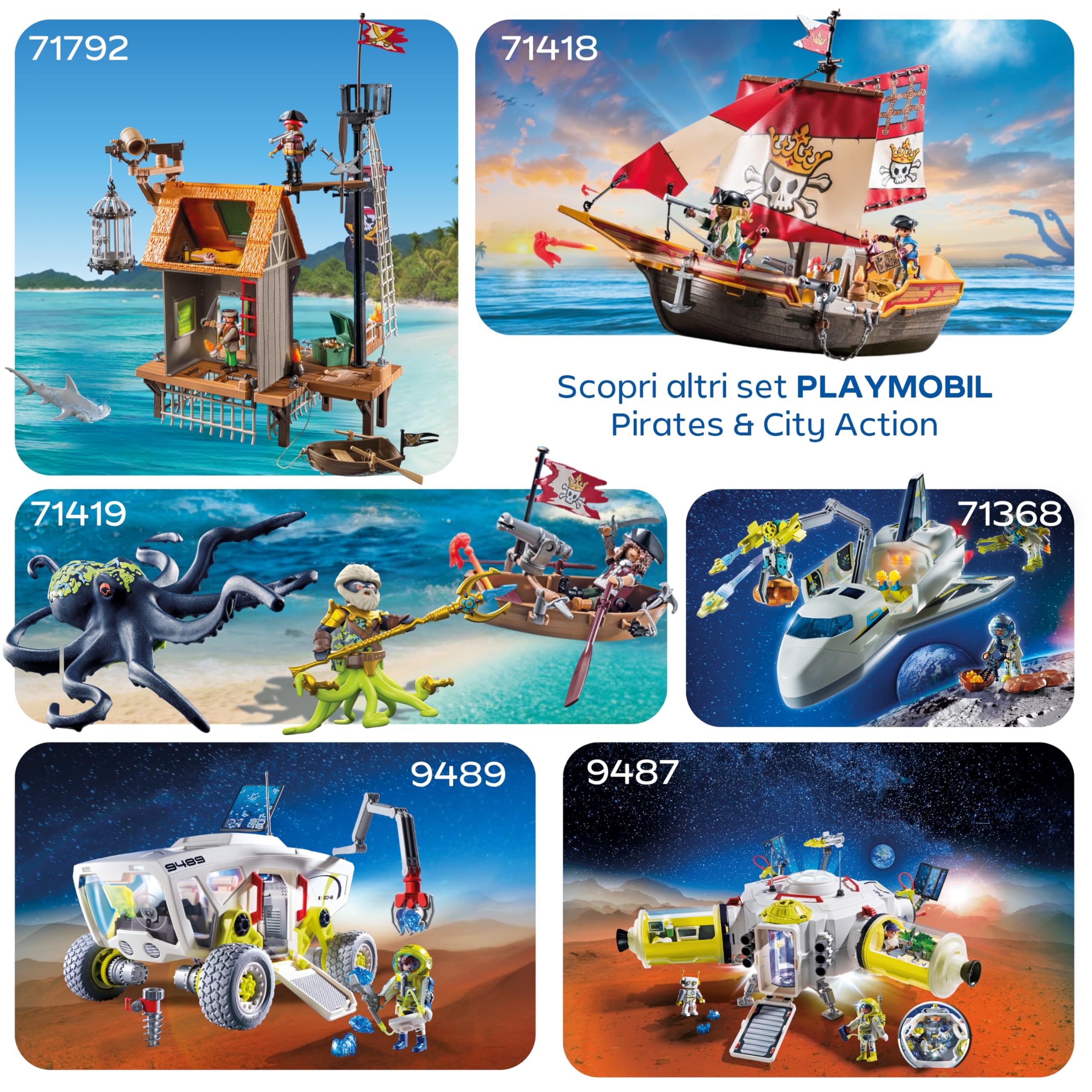PLAYMOBIL Pirates 210447 uova a sorpresa pirati e spazio 2 pezzi
