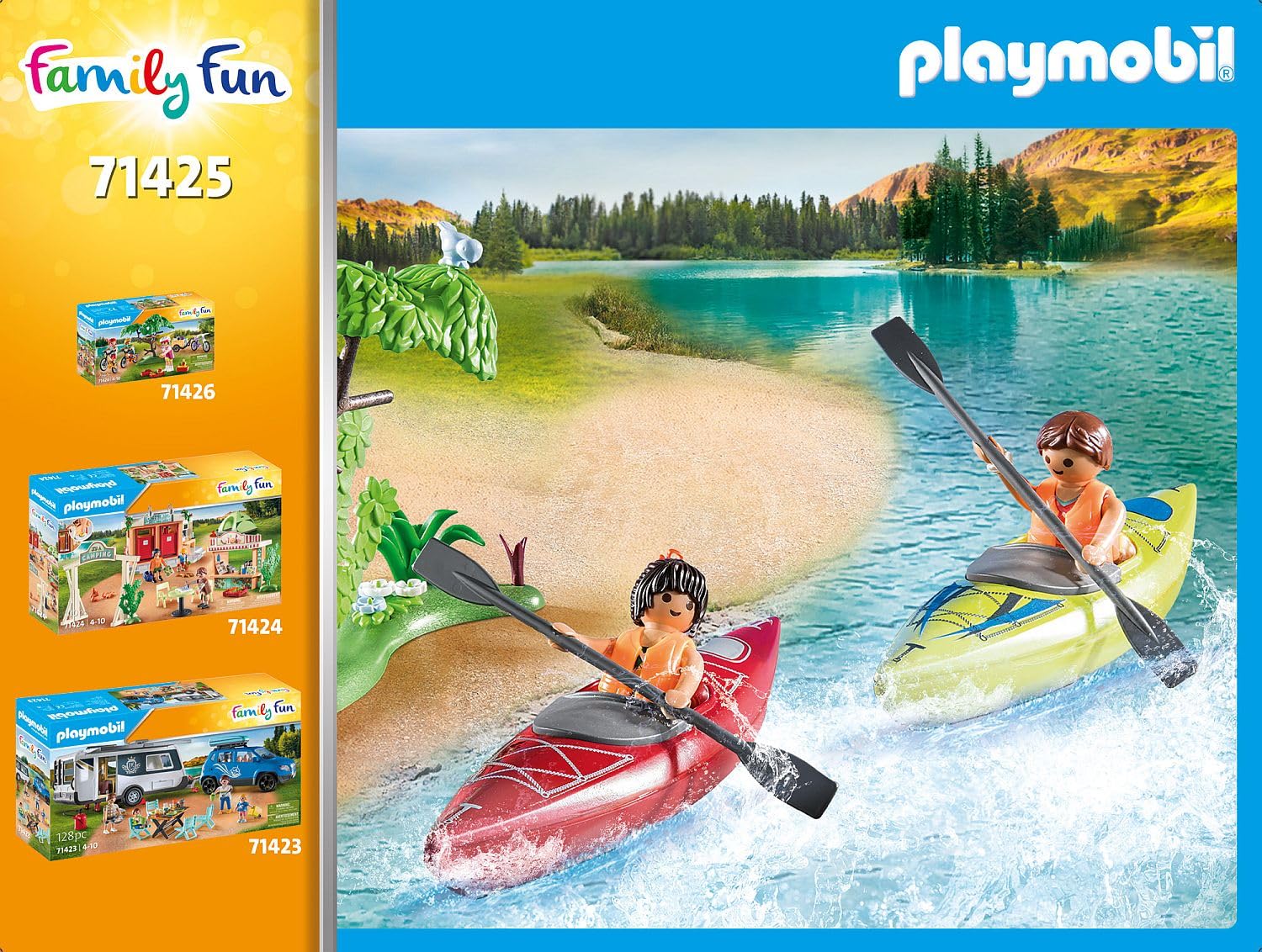 PLAYMOBIL My Life 71425 Avventura in Canoa campeggio 54 pezzi
