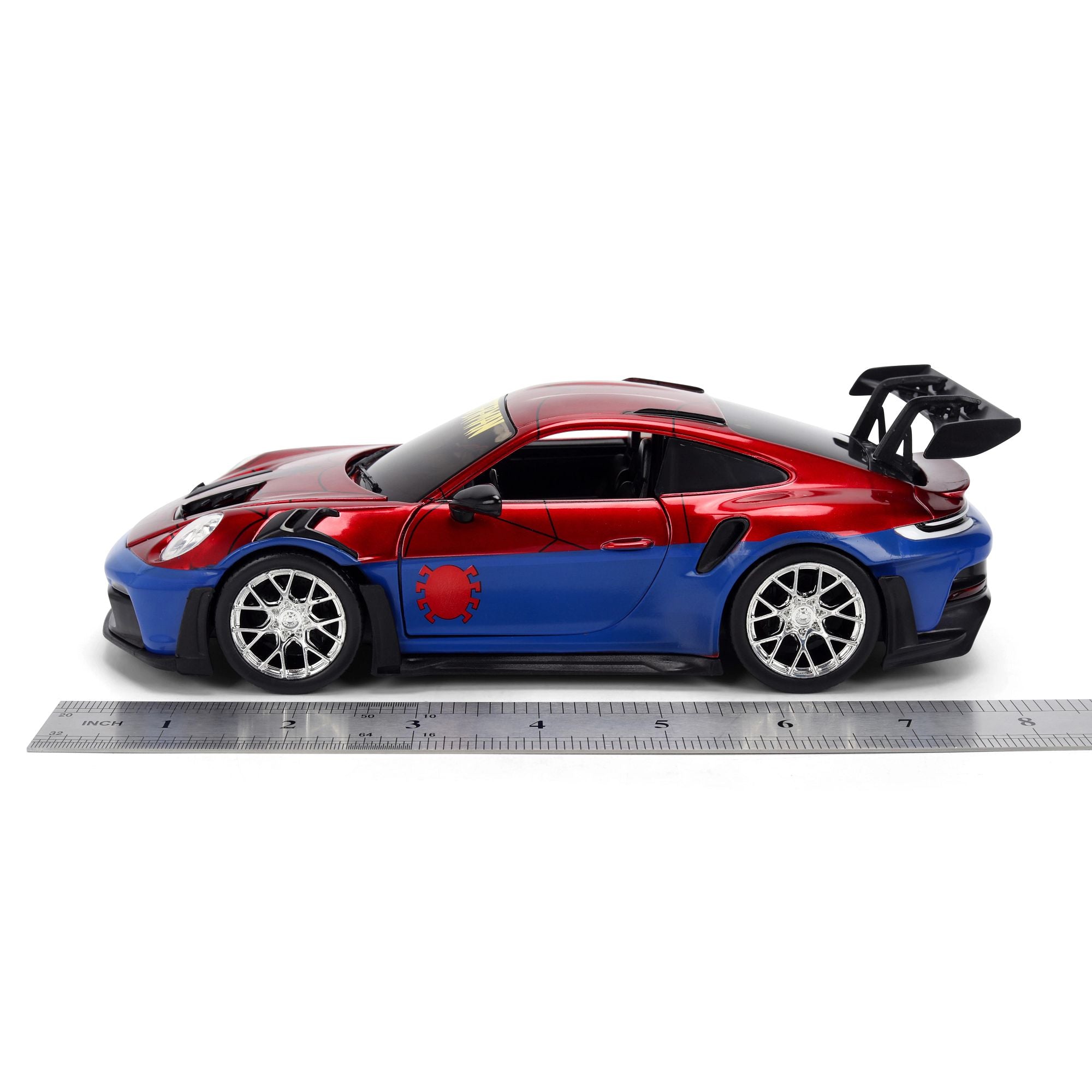 Jada Marvel Porsche 911 GT3 RS Spider-Man auto 1/24 die-cast