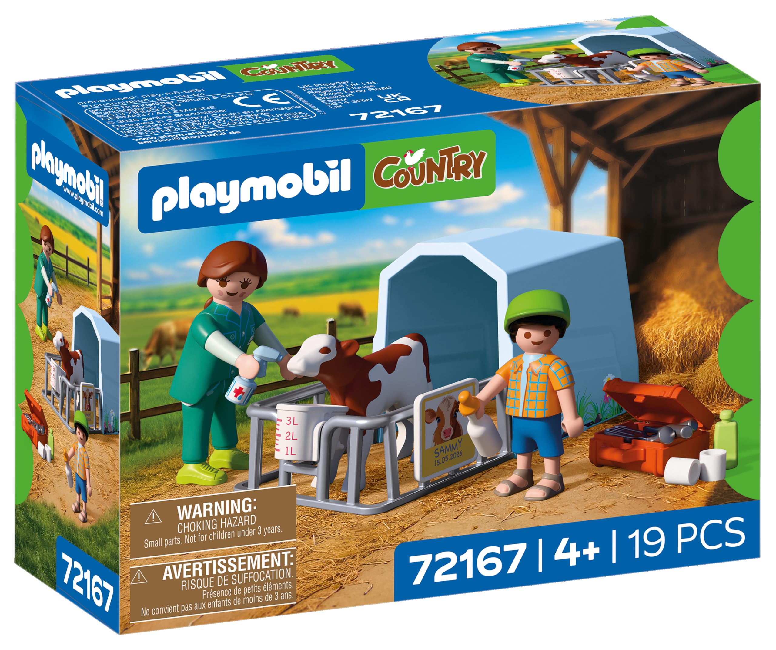 PLAYMOBIL Country 72163 Piccolo Trattore con Ranghinatore e Mucca