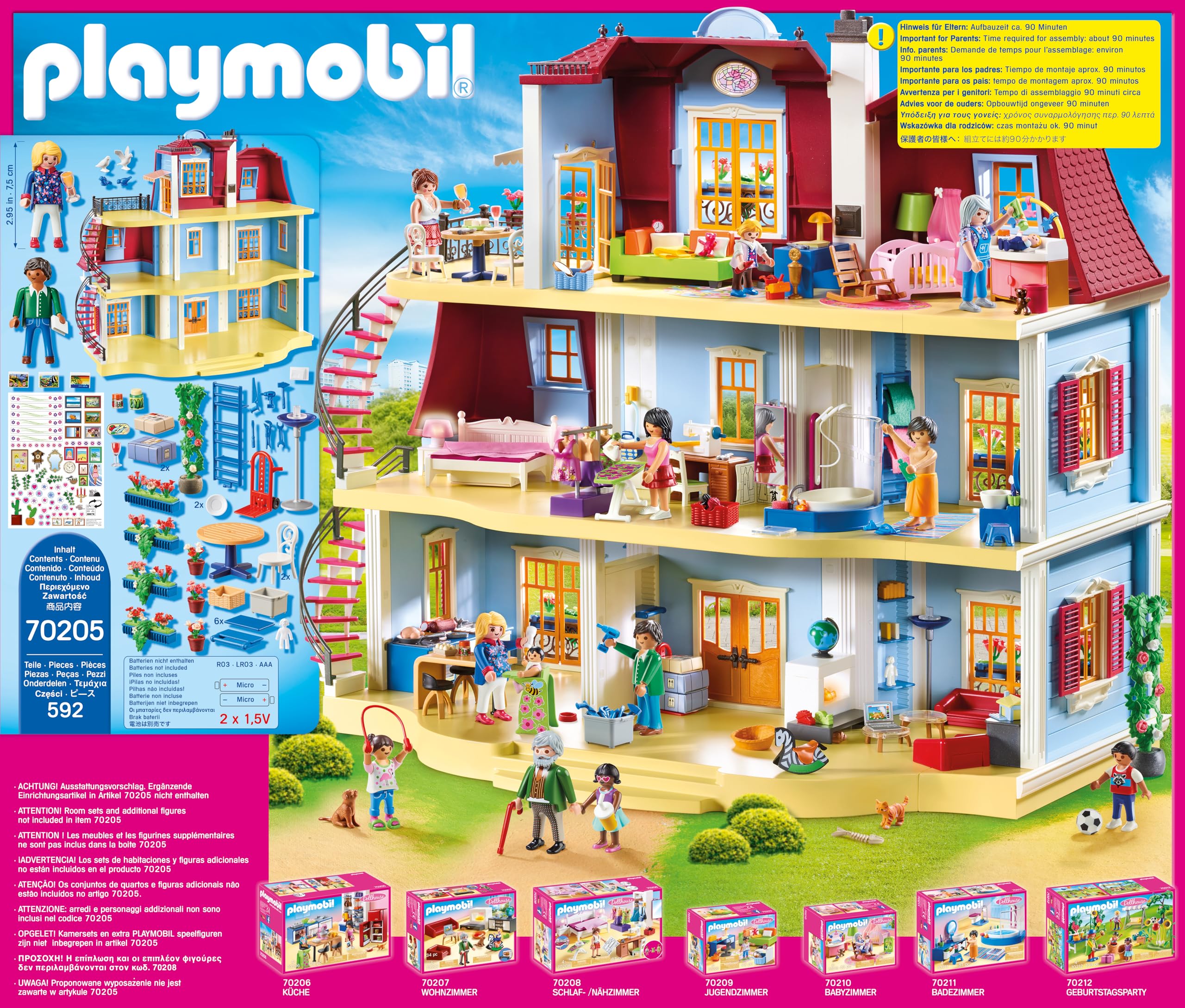 PLAYMOBIL Dollhouse 70205 grande casa bambole 2 piani