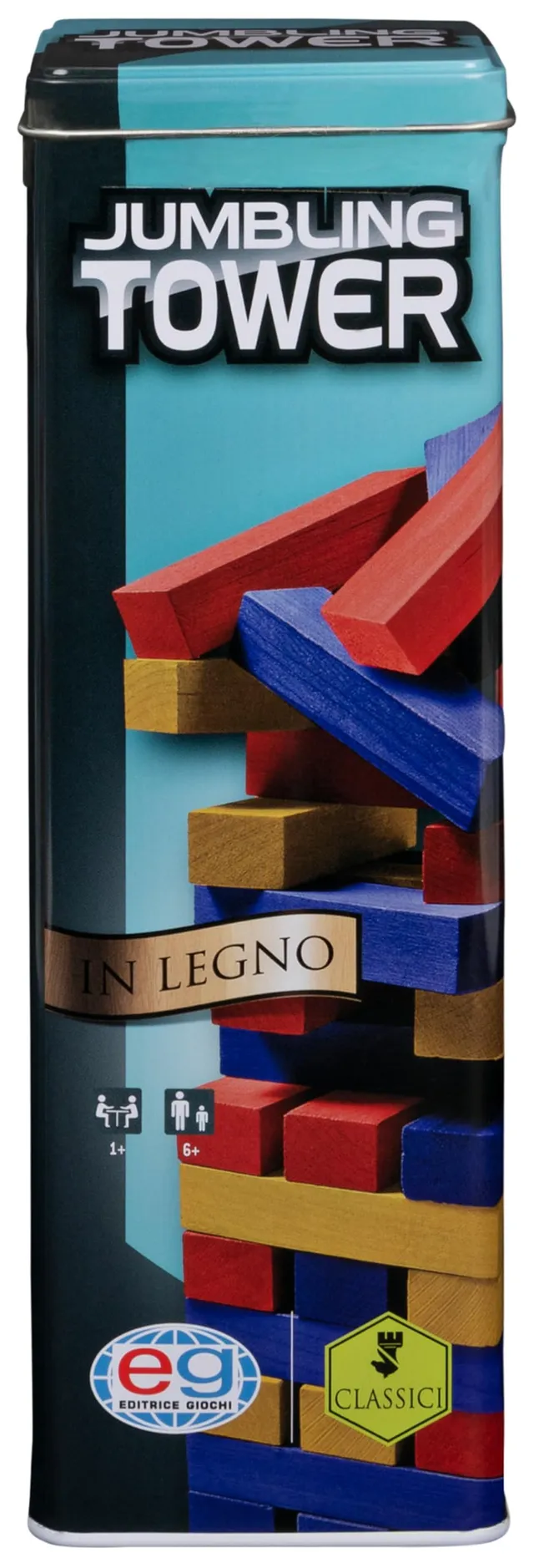 Spin Master Classic Games Jumbling Tower Gioco Torre Legno 48 Pezzi