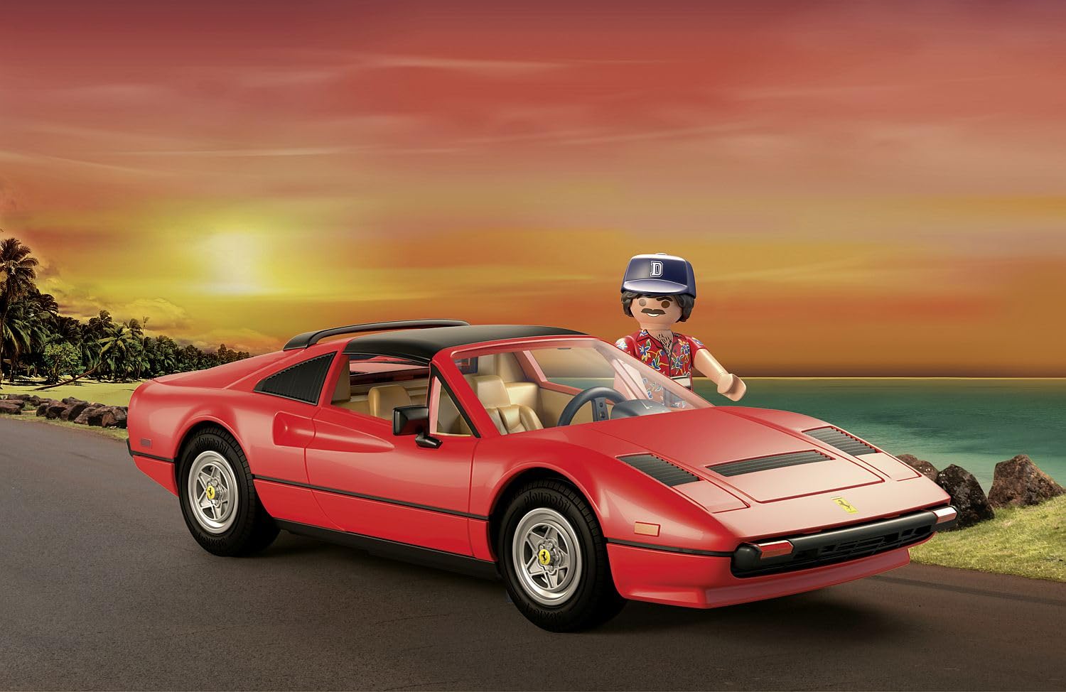 PLAYMOBIL 71343 Ferrari 308 GTS Magnum P.I. macchinina rossa