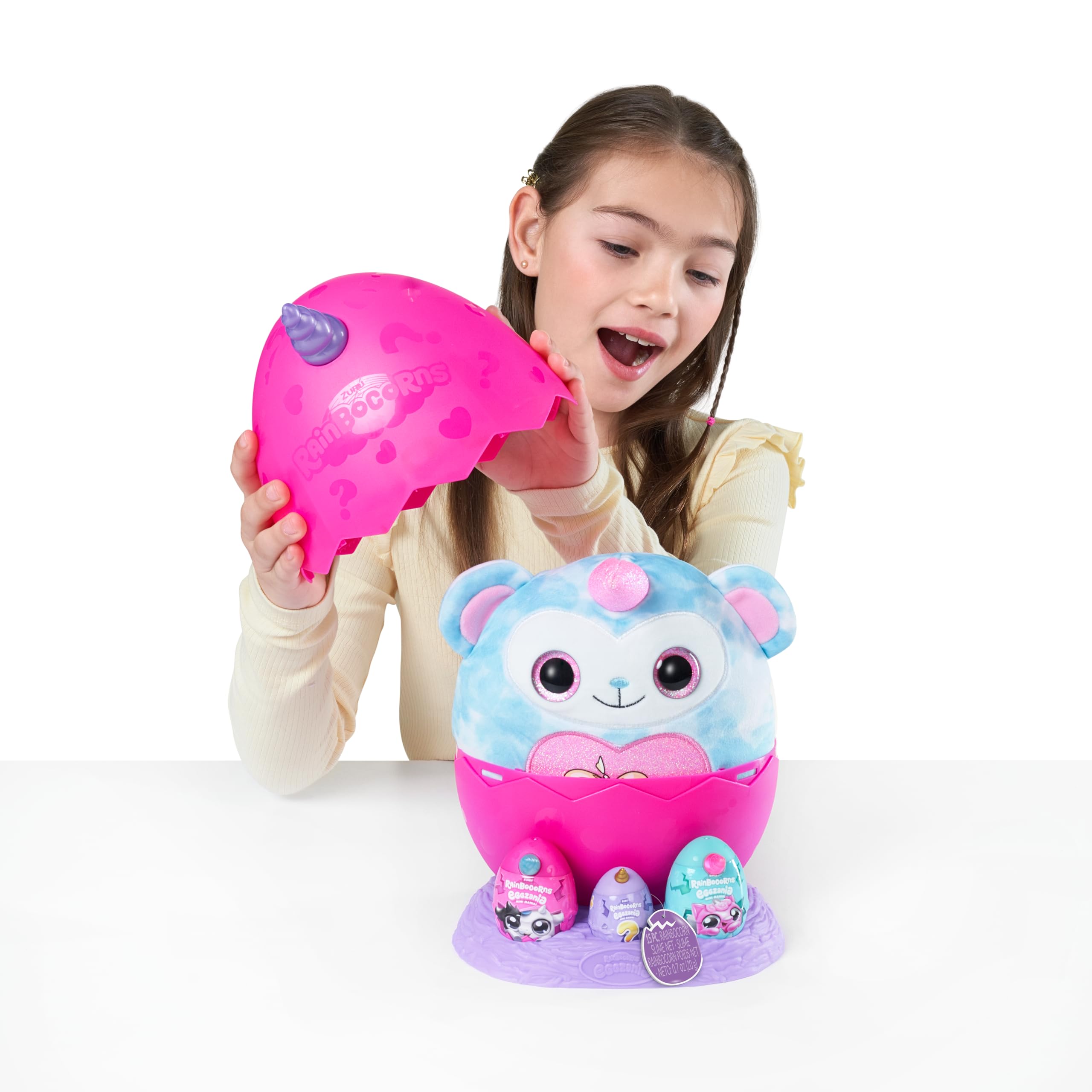 Rainbocorns Eggzania Mini Mania Cow mucca peluche 10 sorprese
