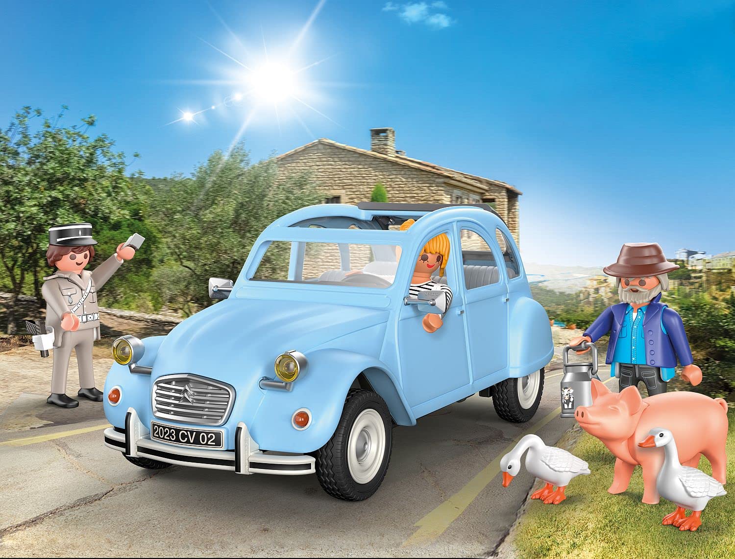 PLAYMOBIL 70640 Citroen 2 CV macchinina beige 57 pezzi