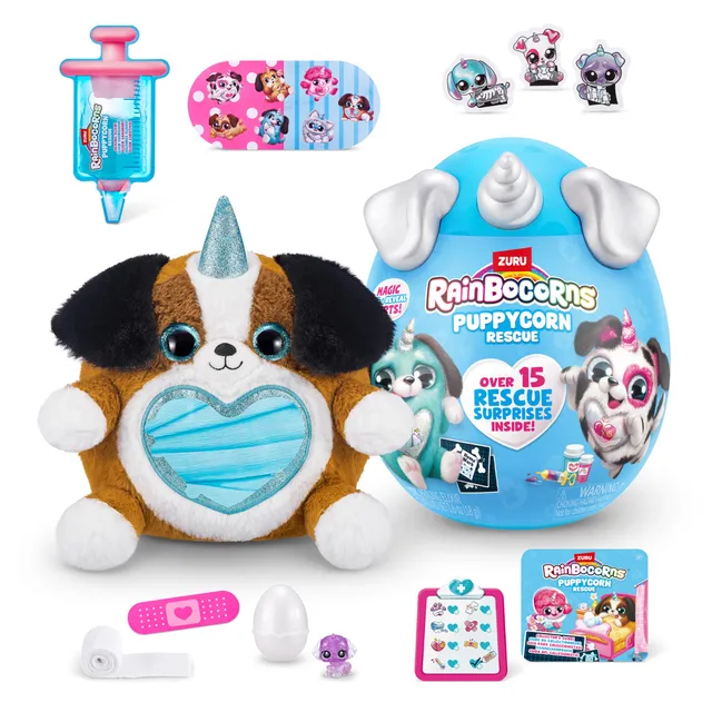 Rainbocorns Puppycorn Rescue peluche pastore rescue 12 sorprese