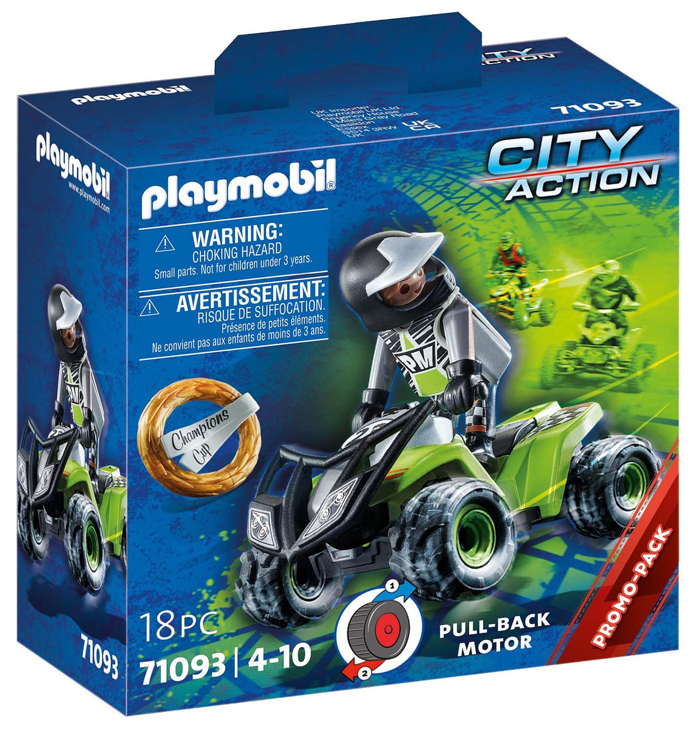 PLAYMOBIL City Action 71092 Quad Polizia pull-back