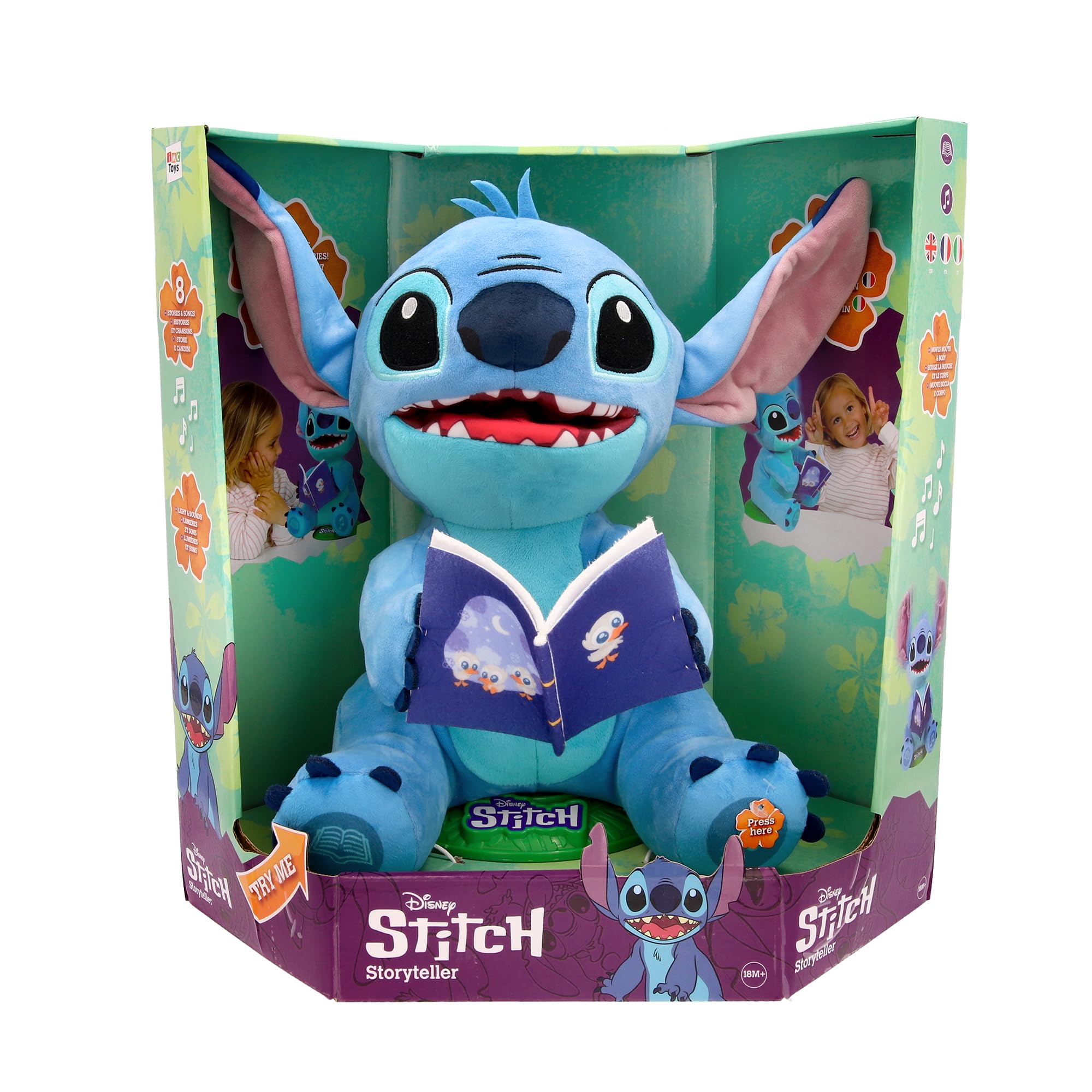 IMC Toys Stitch Storyteller peluche interattivo canta storie