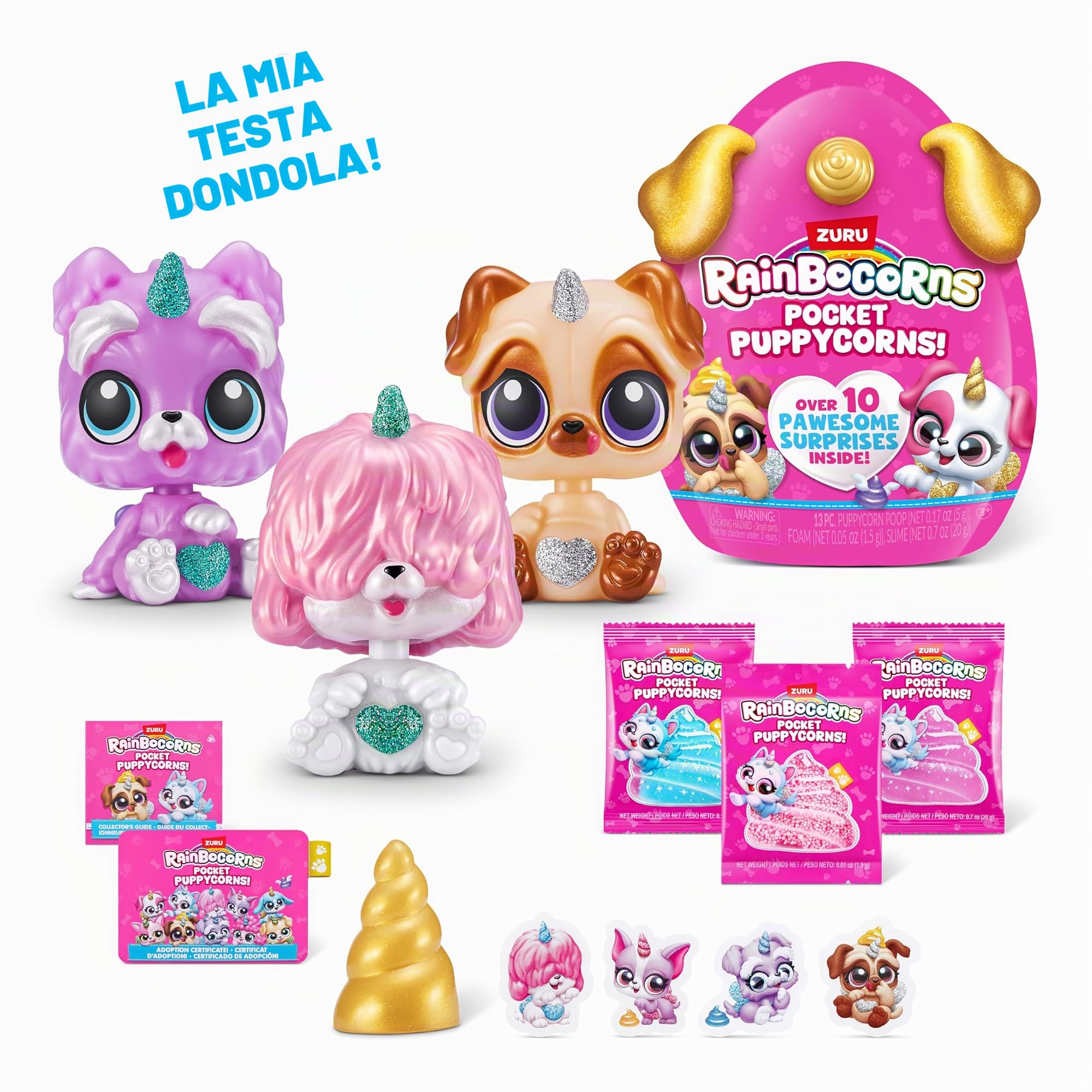 Rainbocorns Pocket Puppycorns cuccioli sorpresa confezione 3