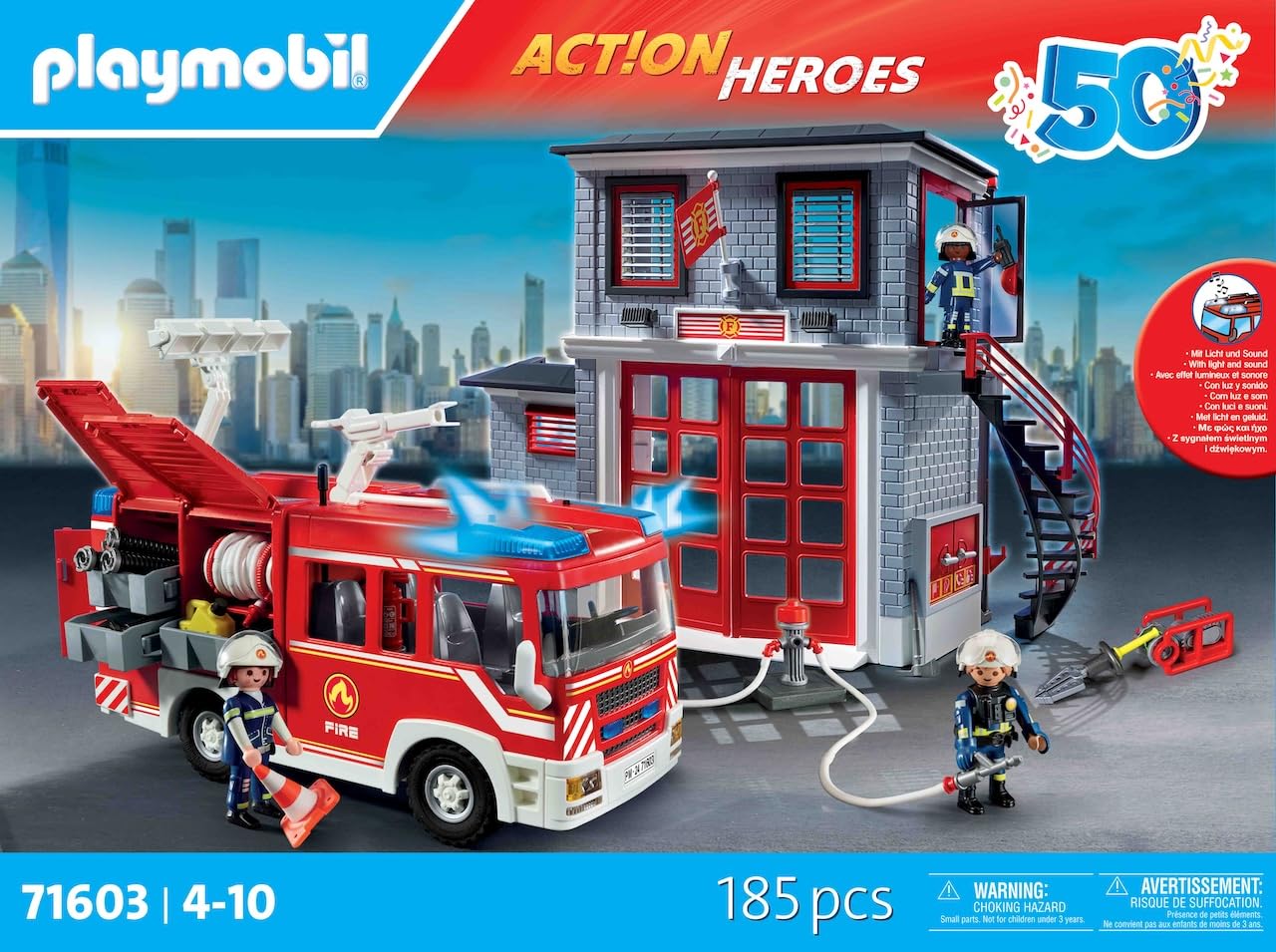 Playmobil Action Heroes 71603 Mega Set Vigili del Fuoco