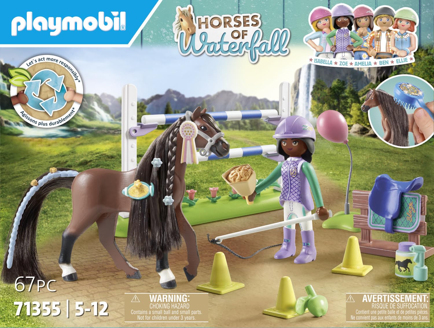 Playmobil Horses of Waterfall 71355 percorso ostacoli torneo Zoe