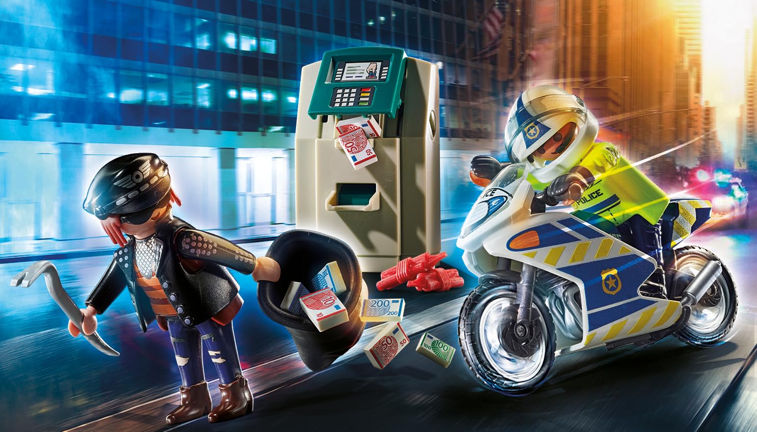 PLAYMOBIL City Action 70572 quad polizia con ladro 32 pezzi