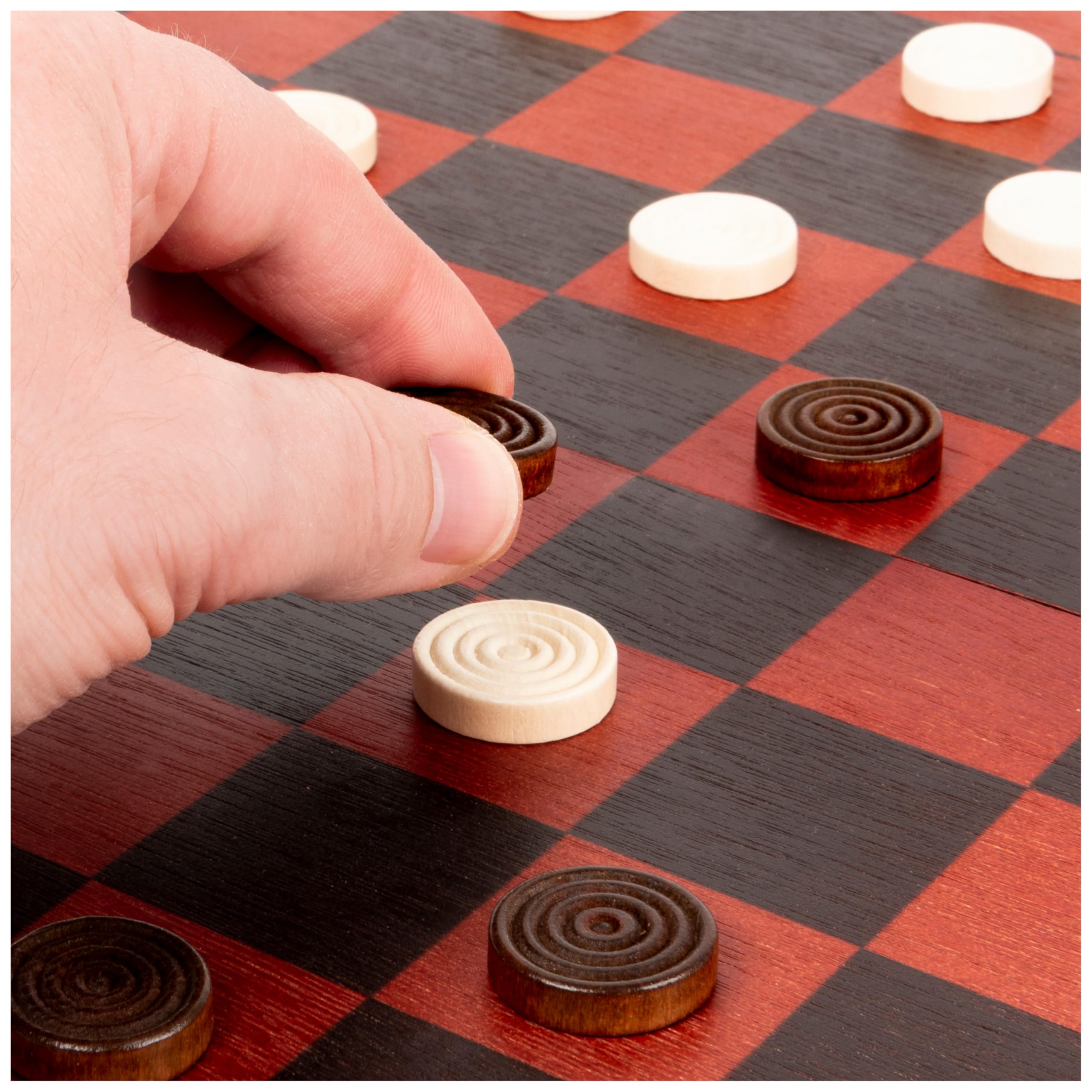 Spin Master Classic Games 6036101 Dama e Scacchi Deluxe Legno