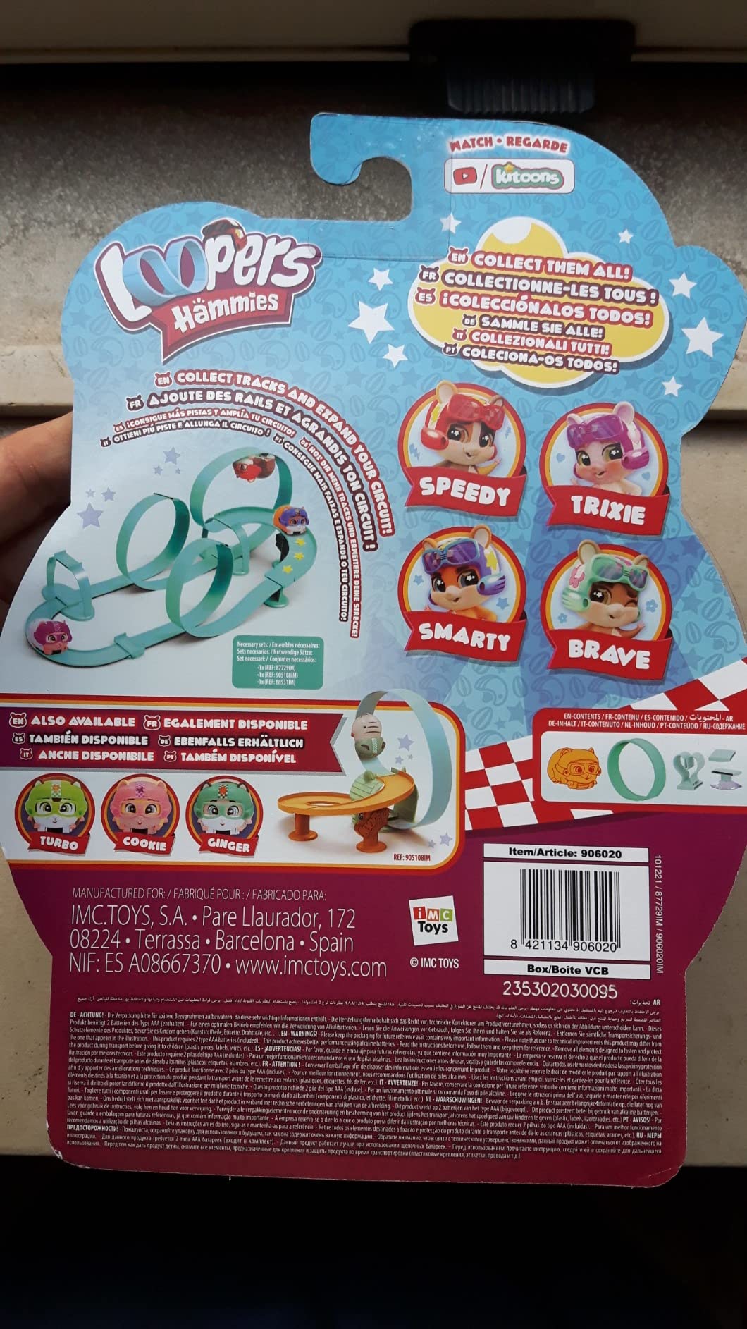 IMC Toys Loopers Hammies Smarty Criceto Interattivo Pista 3 Anni