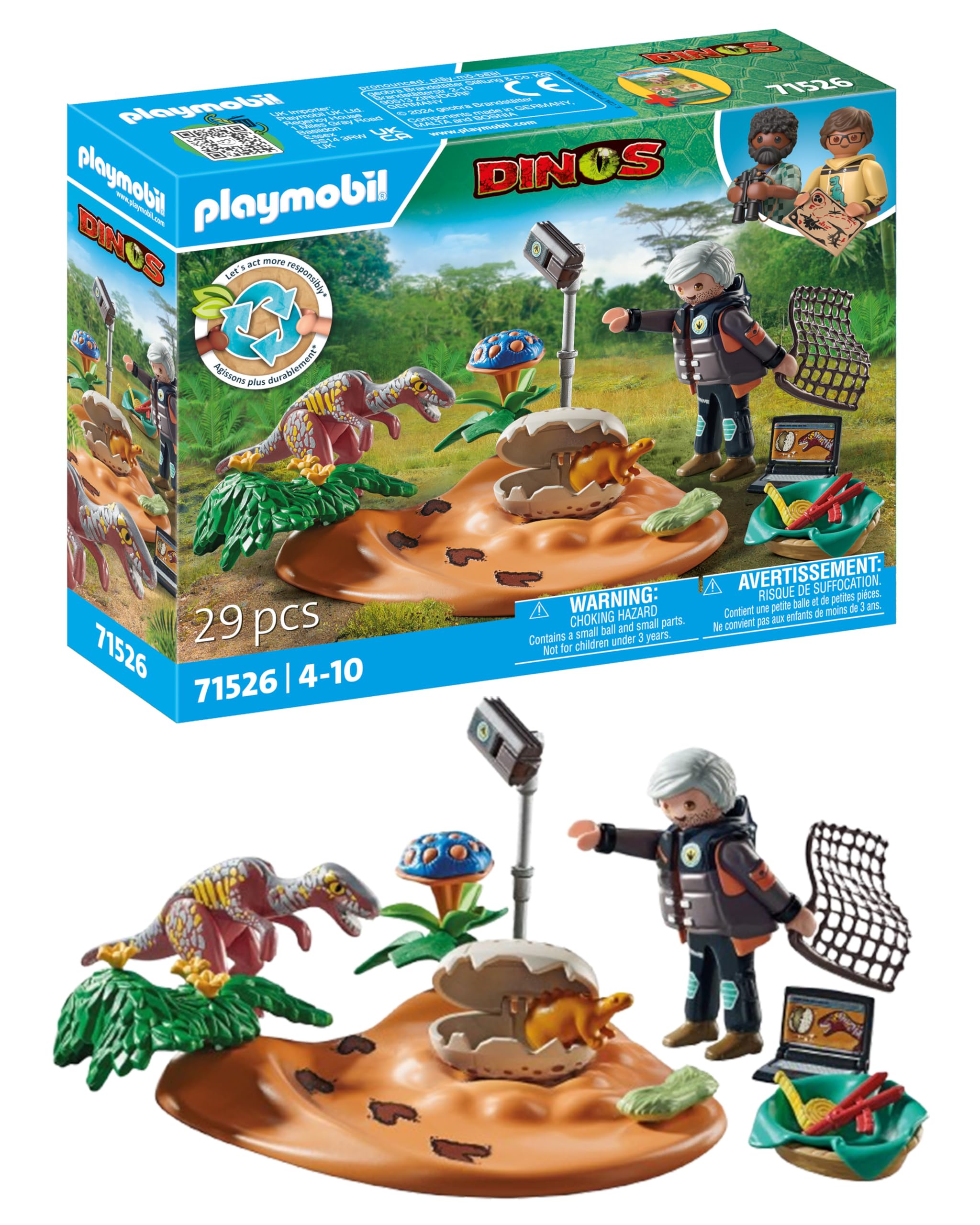 PLAYMOBIL Dinos 71526 nido stegosauro 29 pezzi